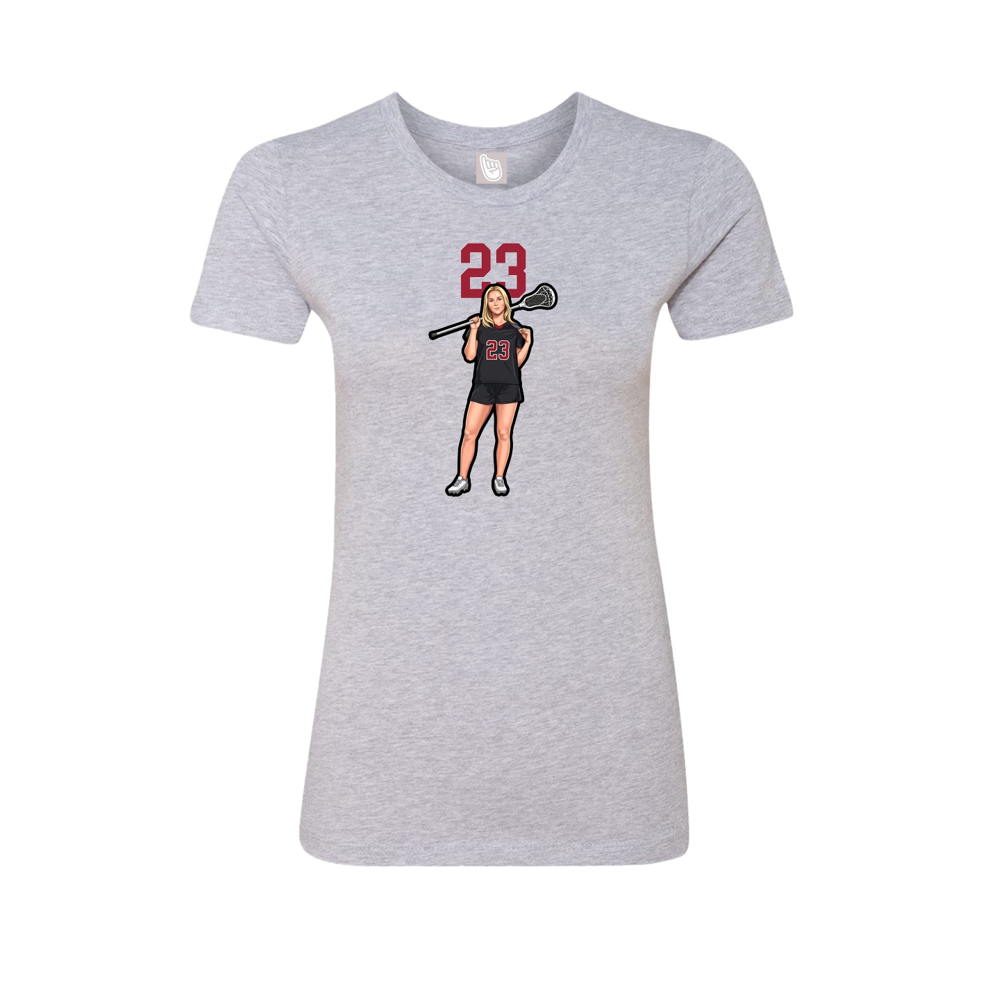 Womens Tee — Number Top in Grey