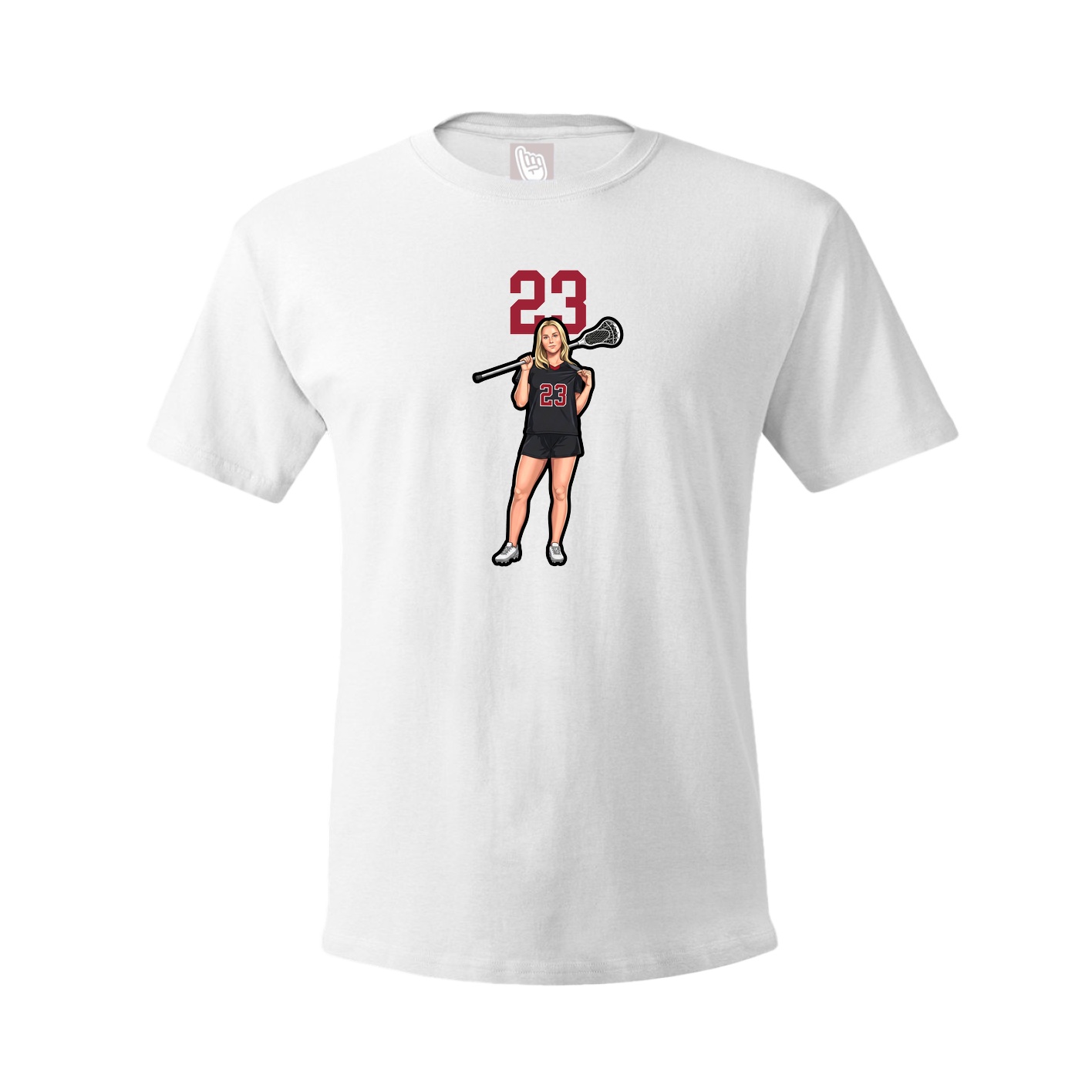 Youth Tee — Number Top in White