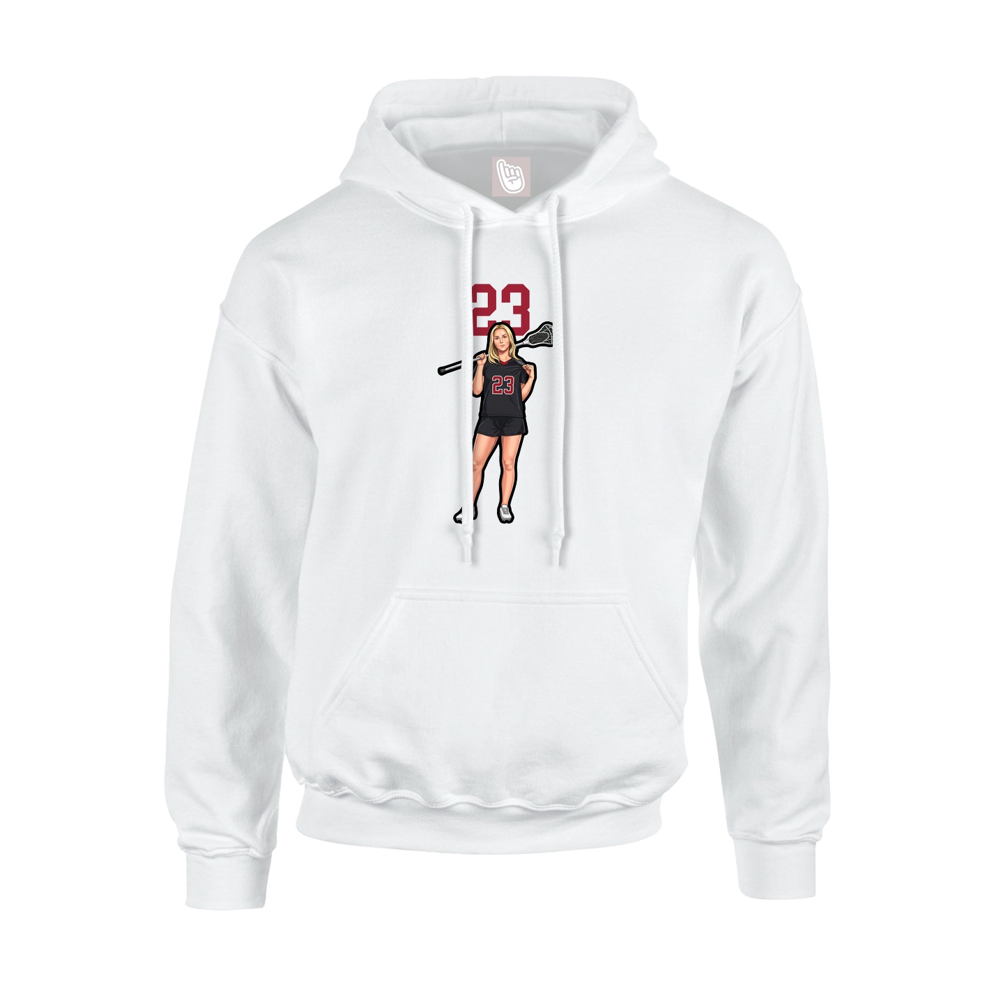 Hoodie — Number Top in White