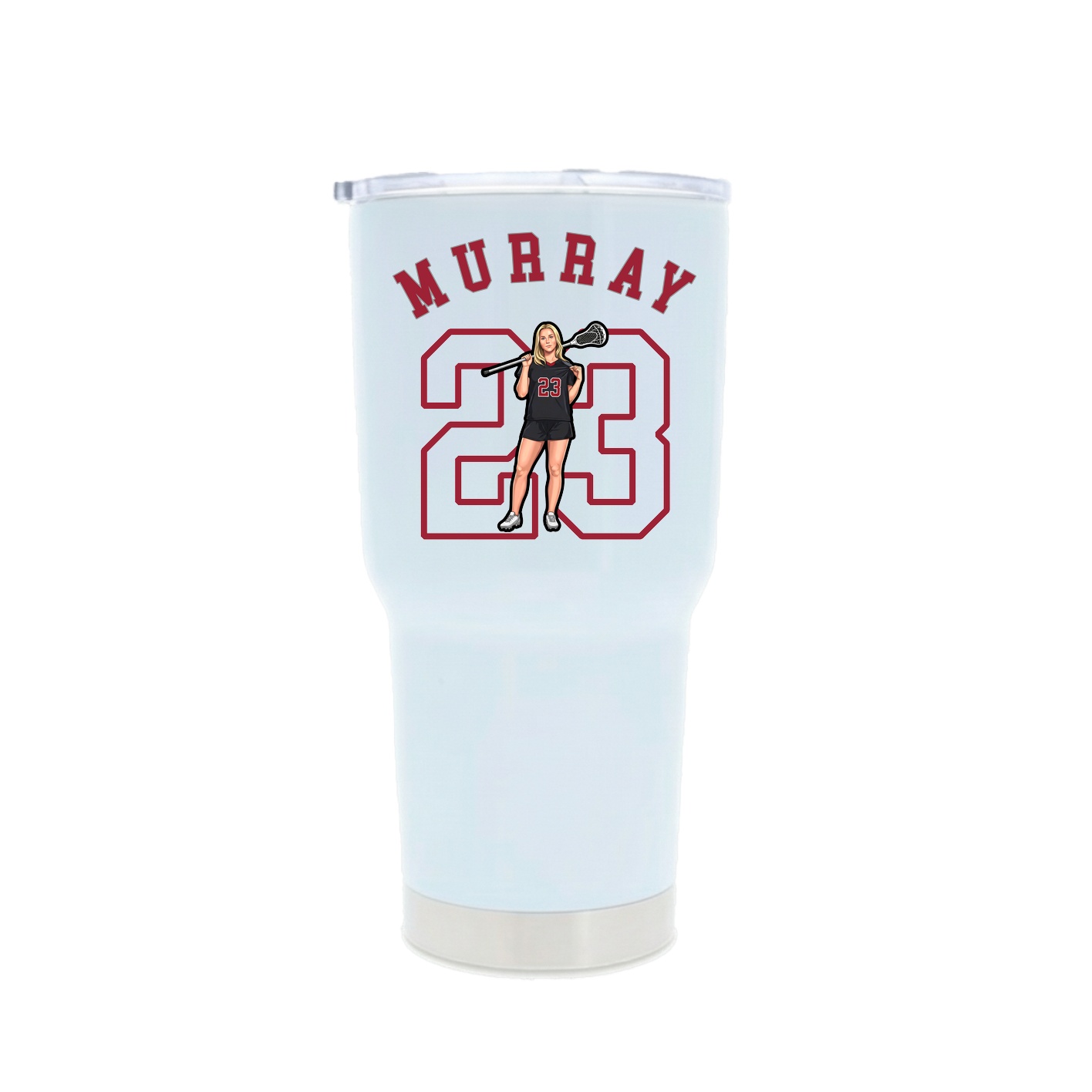 30oz Stainless Steel Tumbler — Shirsey Arch in White