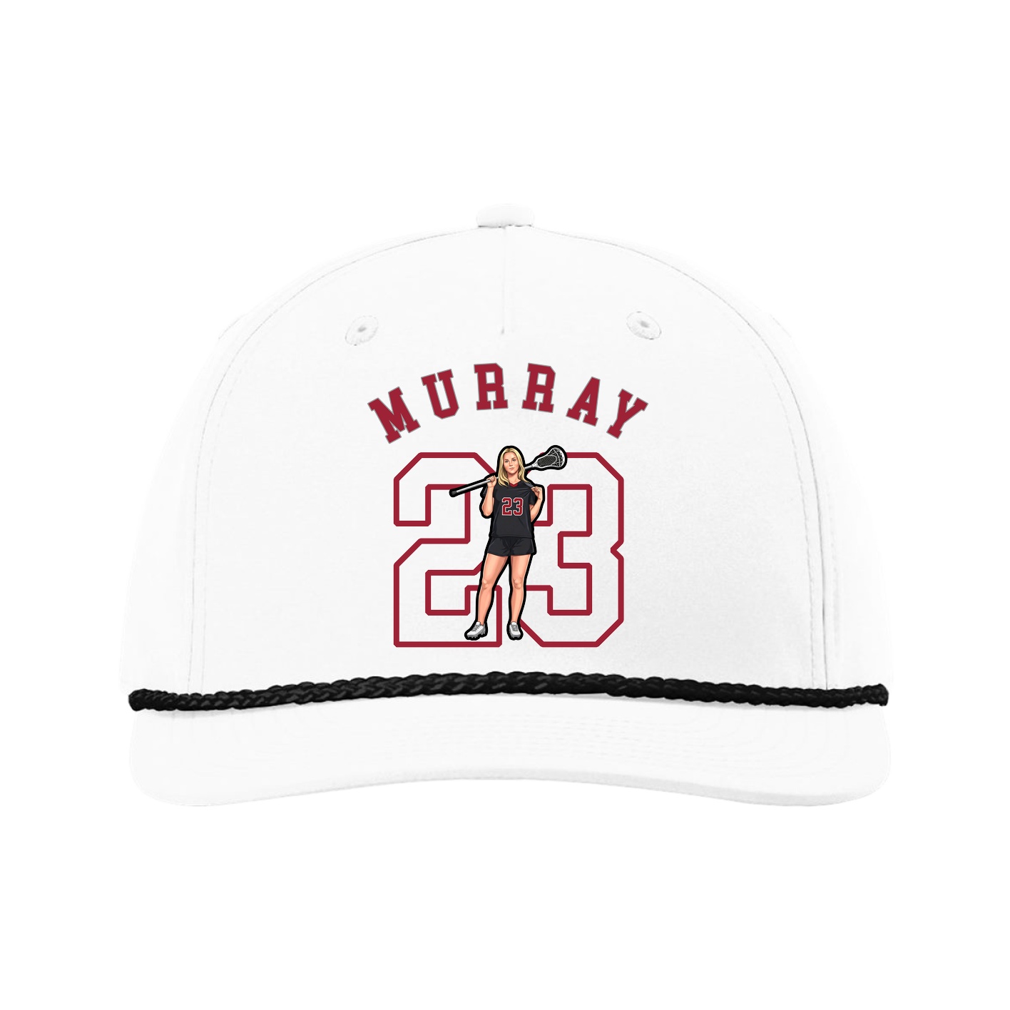 Five-Panel Classic Rope Cap — Shirsey Arch in White