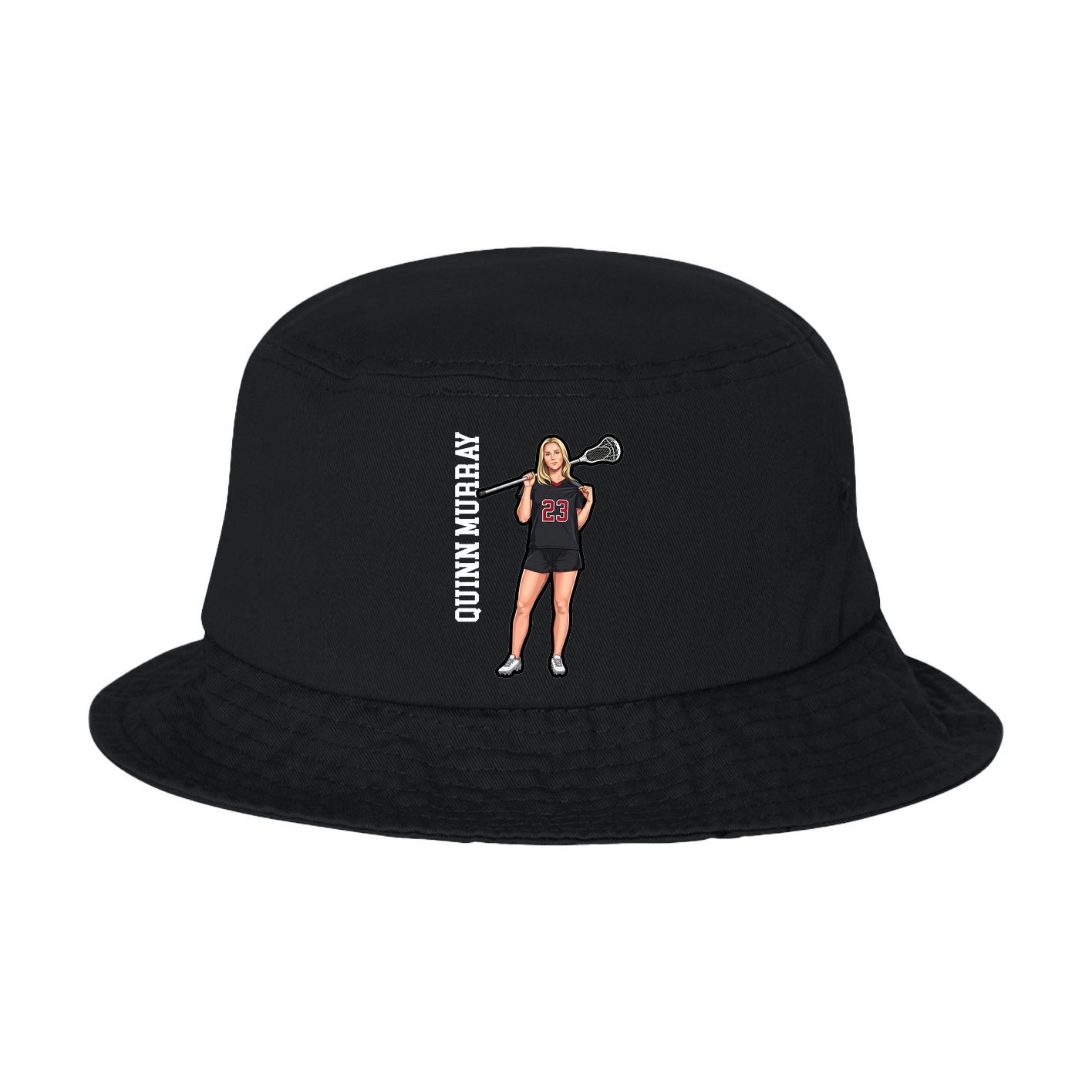 Bucket Cap — Name Vertical in Black