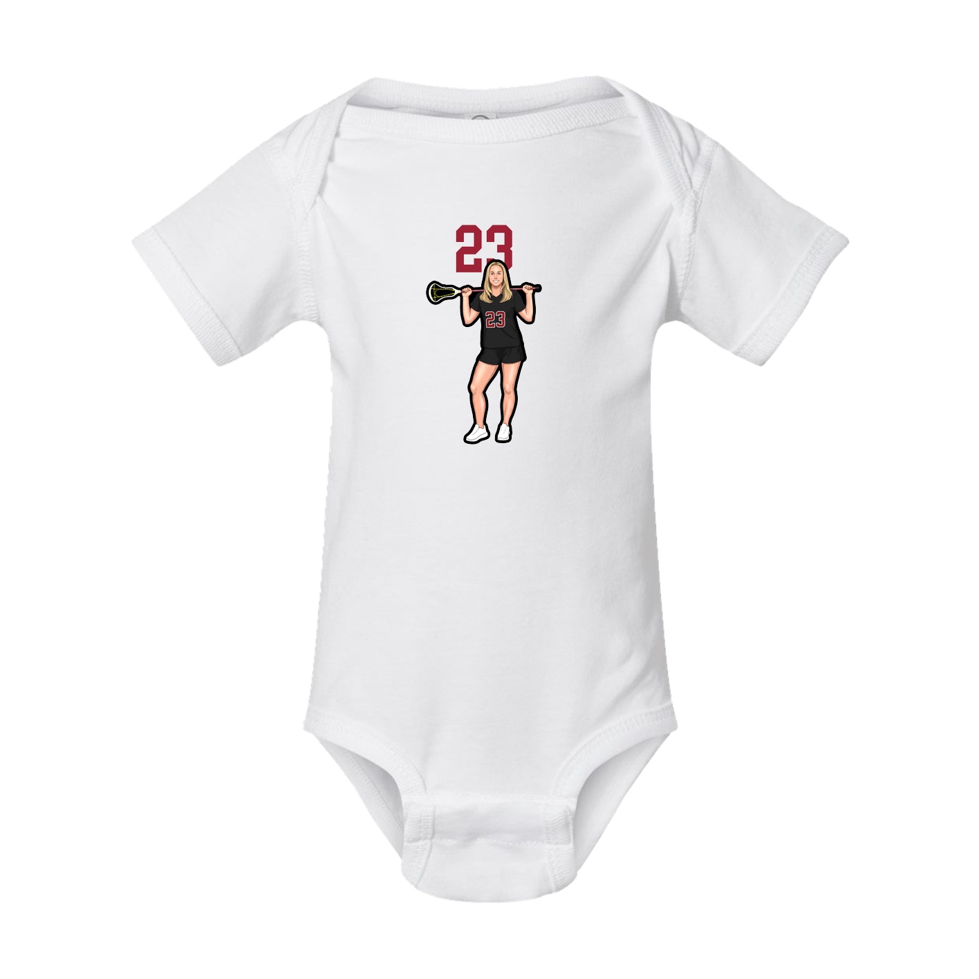 Baby Onesie — Number Top in White