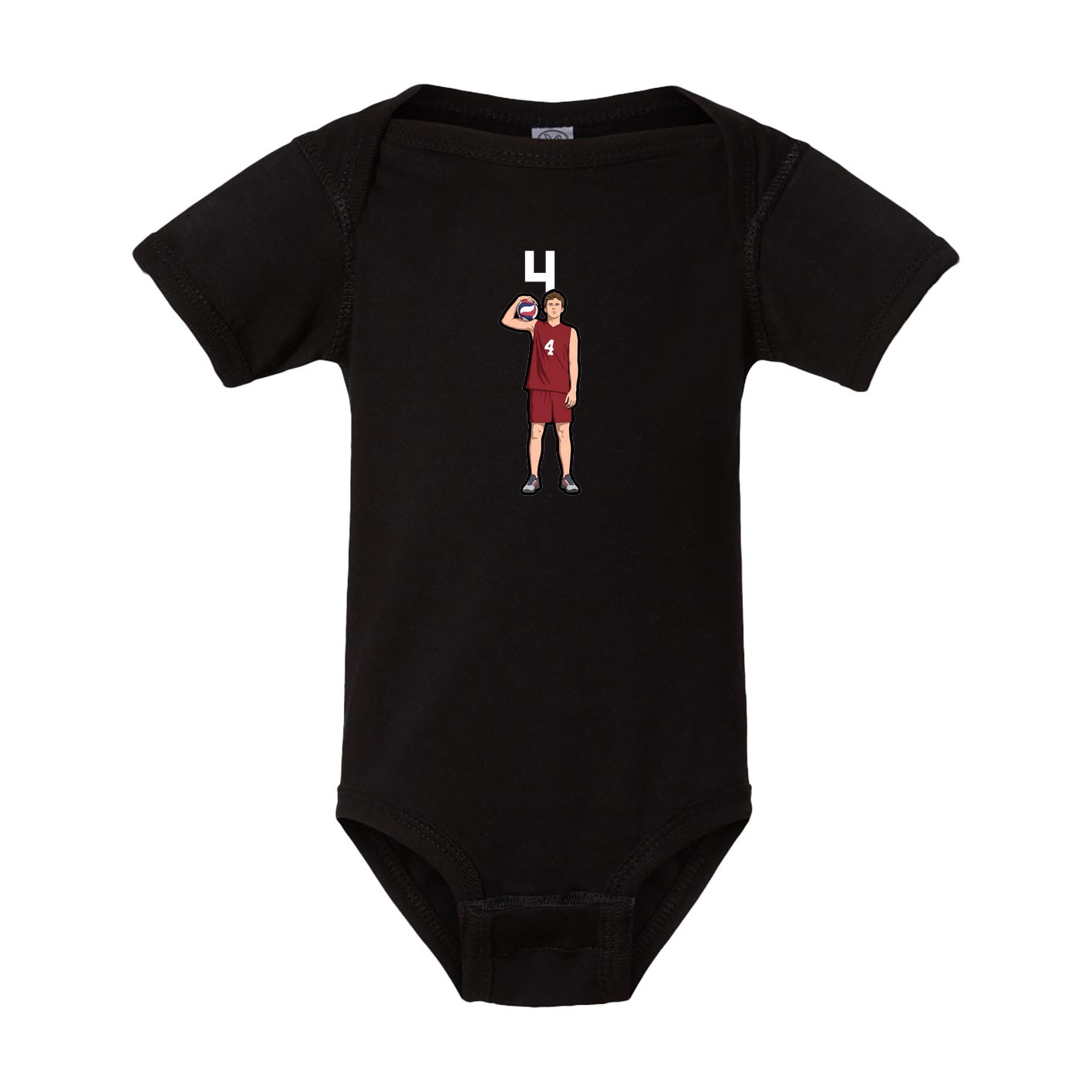 Baby Onesie — Number Top in Black