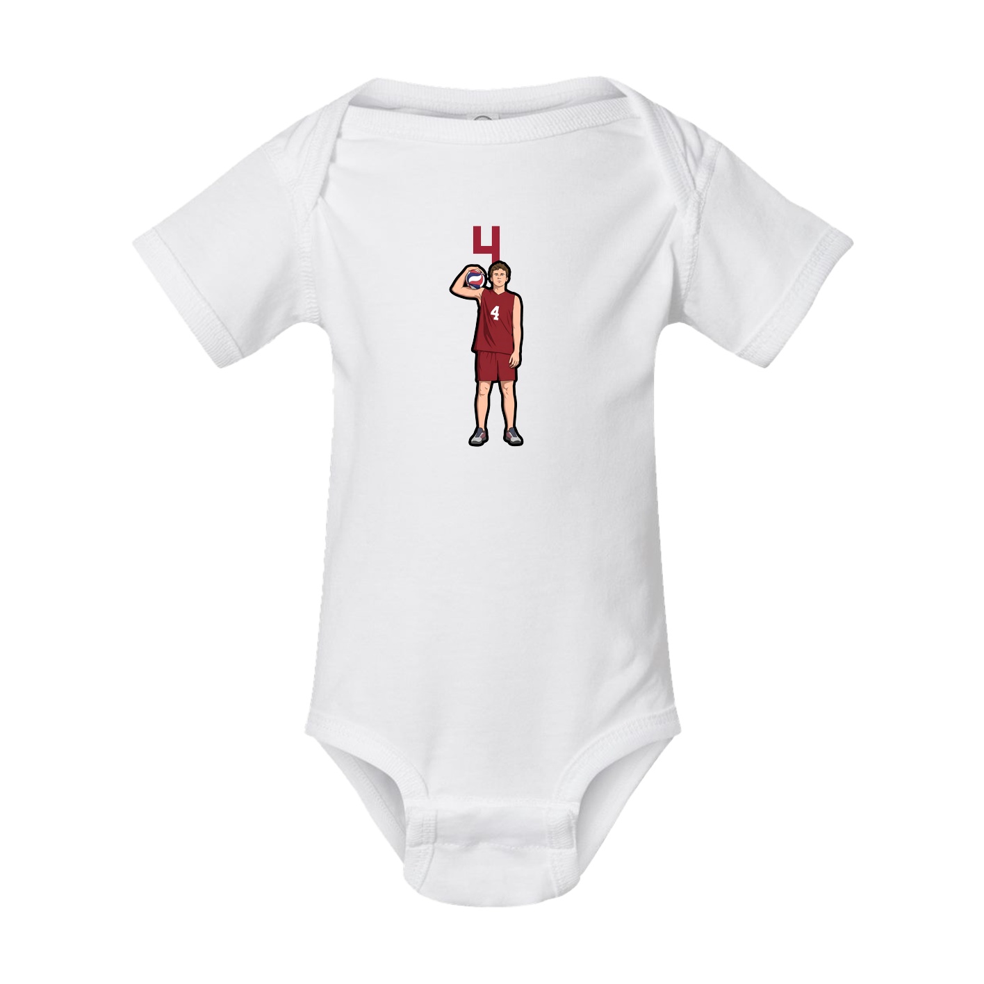 Baby Onesie — Number Top in White