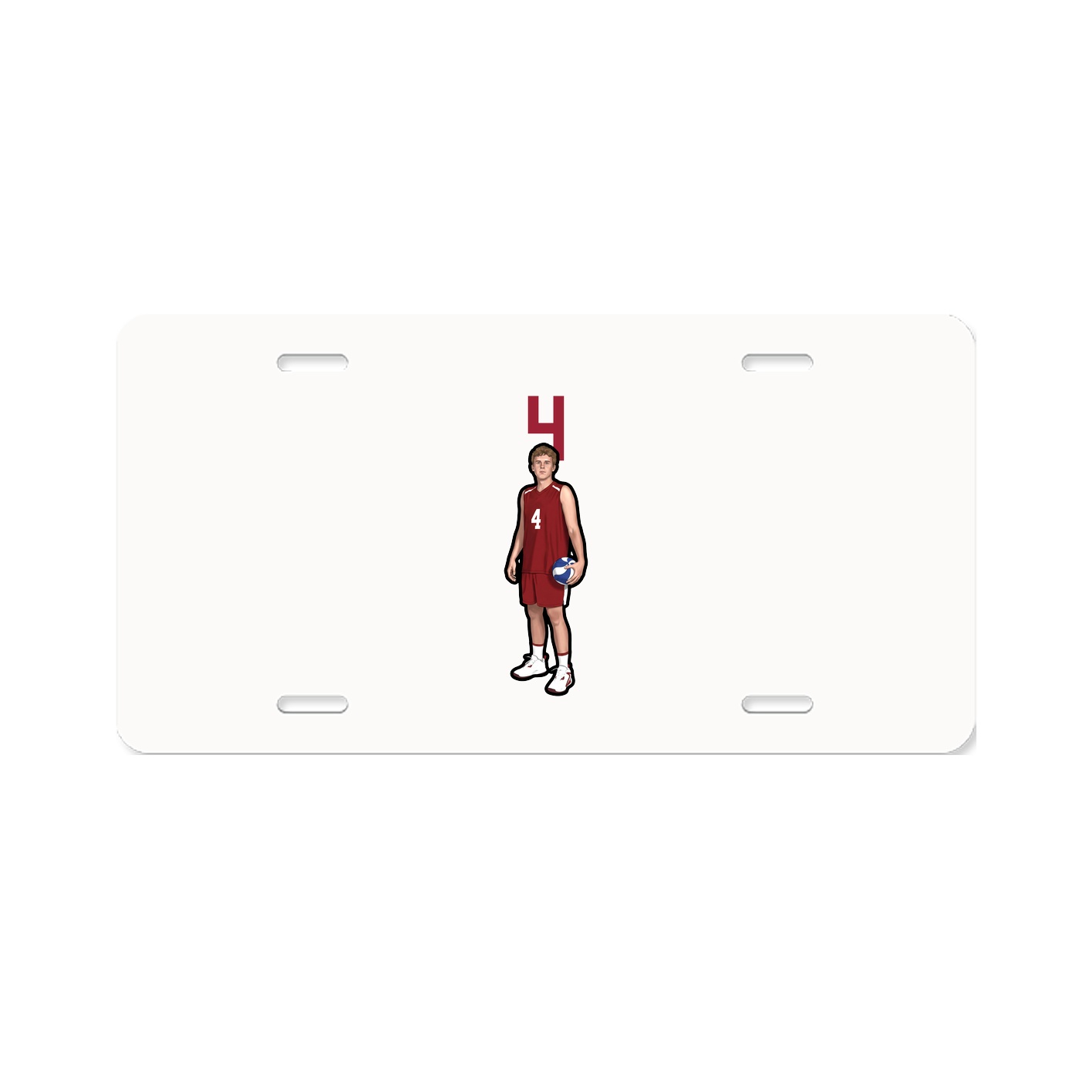 License Plate — Number Top in Classic