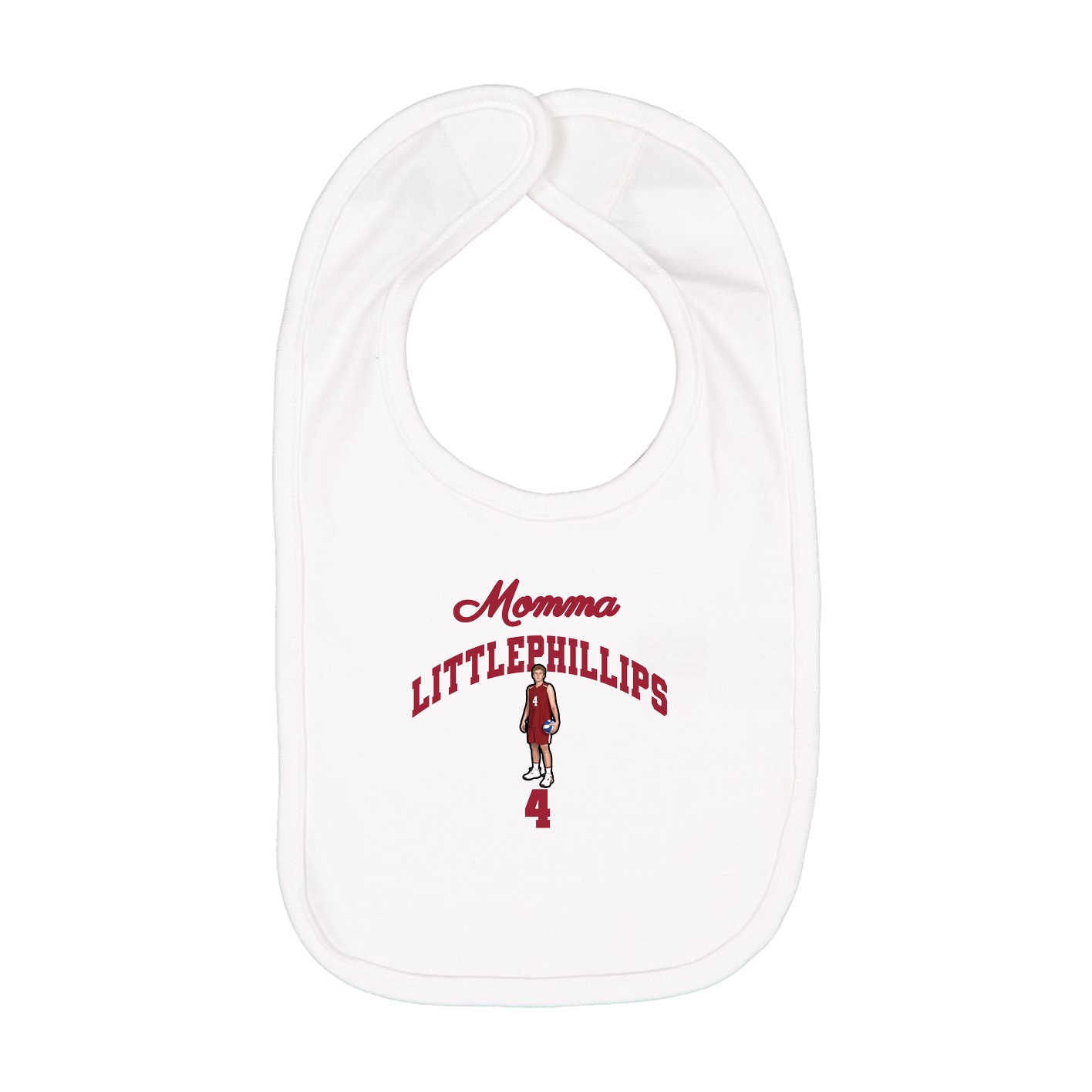 Infant Bib — Mothers Day Arch in White