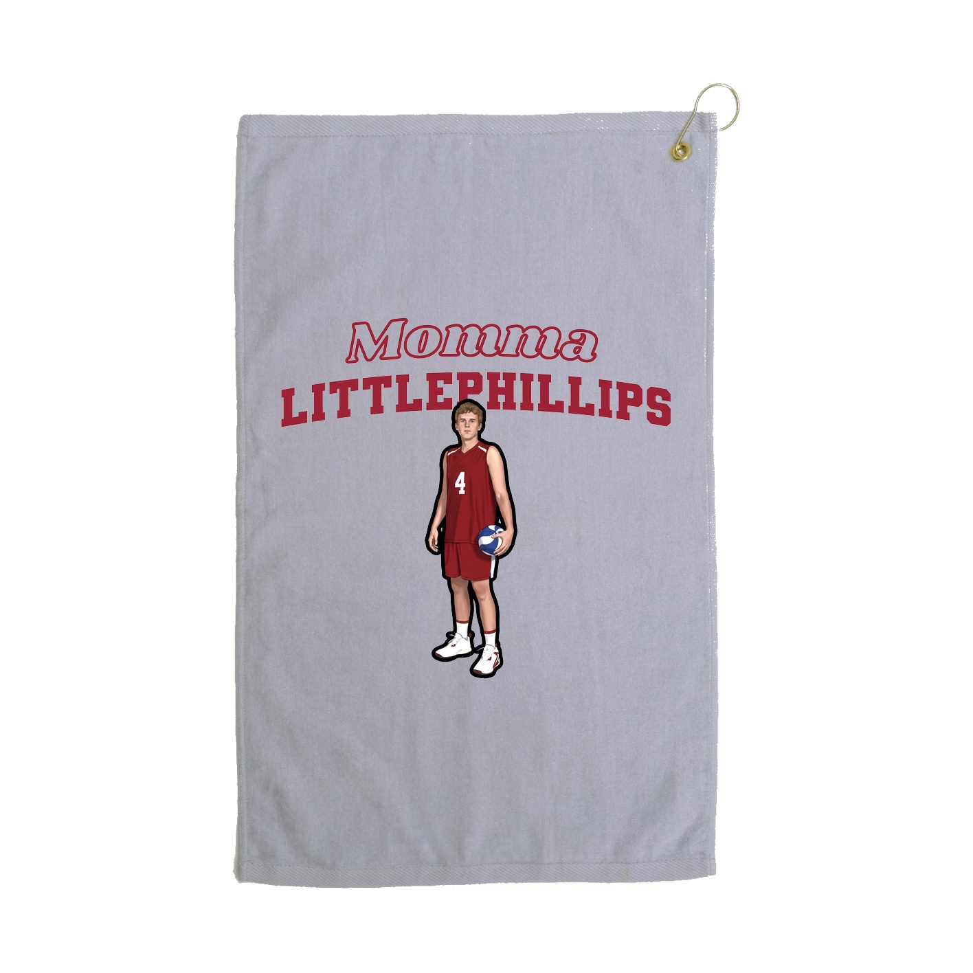 Golf Towel — Mothers Day Block in Grey