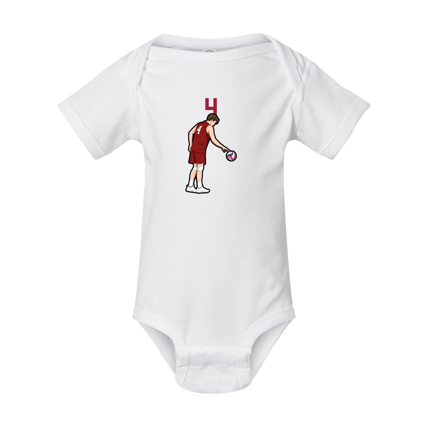 Baby Onesie — Number Top in White