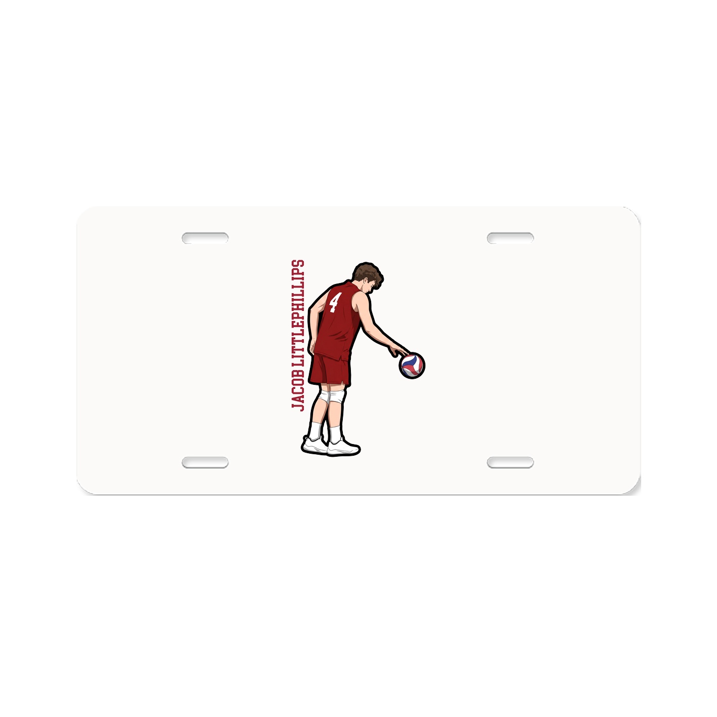 License Plate — Name Vertical in Classic