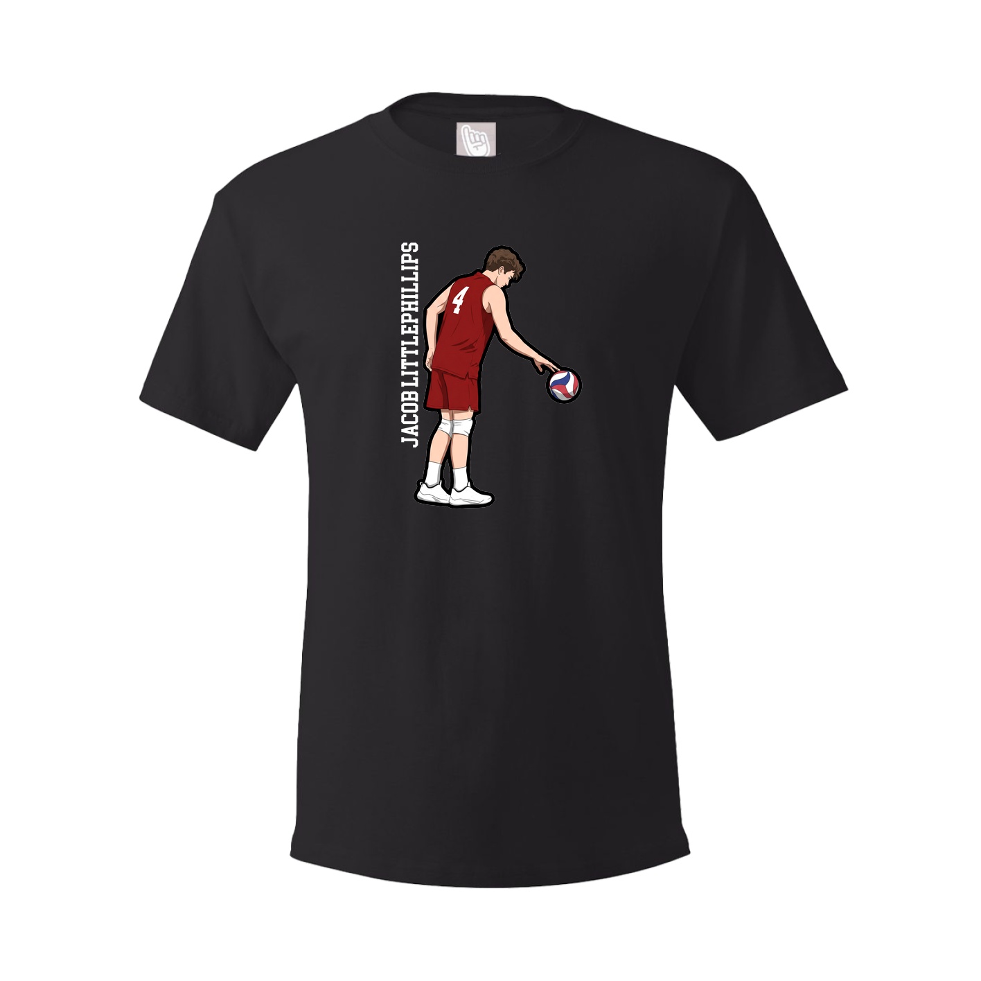 Youth Tee — Name Vertical in Black