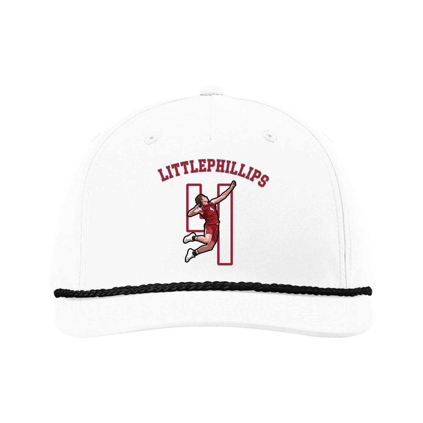 Five-Panel Classic Rope Cap — Shirsey Arch in White