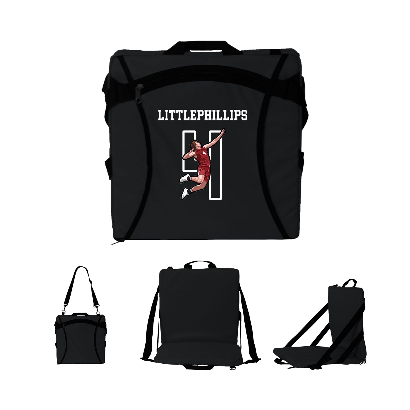 Folding Stadium Seat — Shirsey in Black