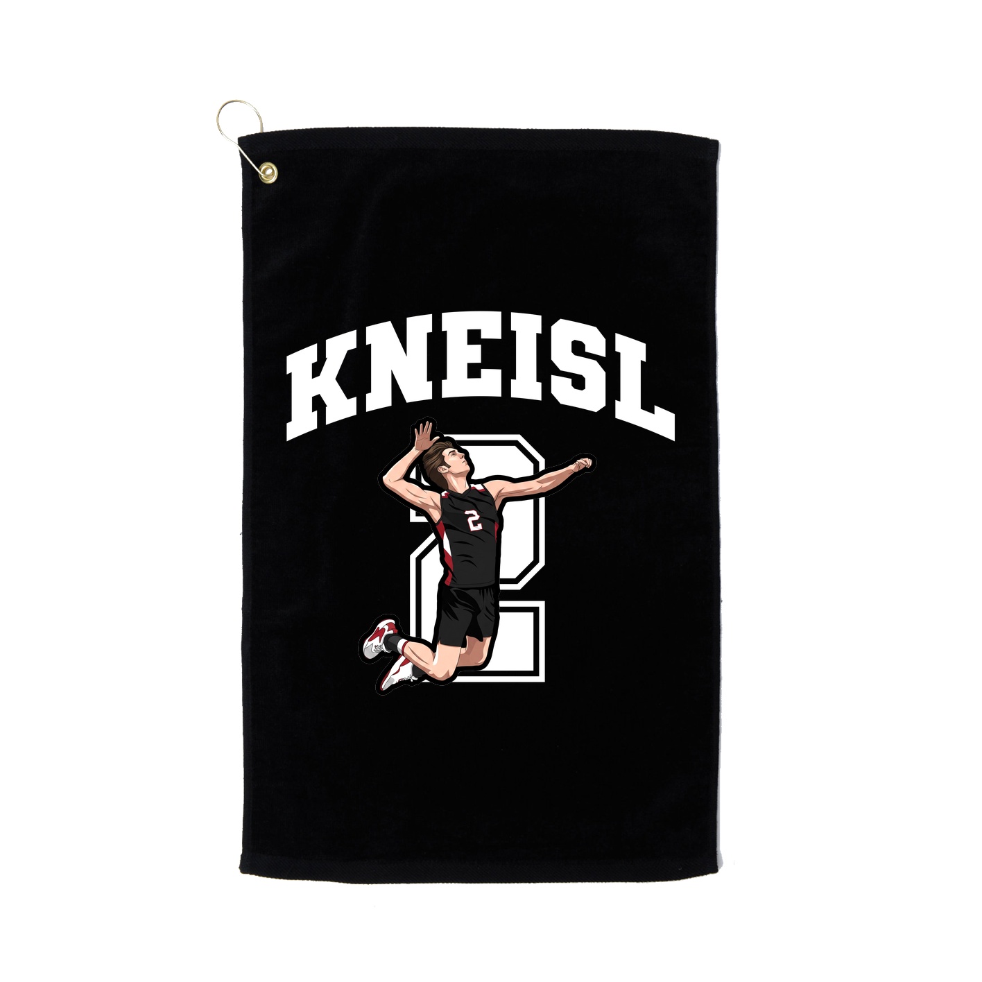 Golf Towel — Number in Black