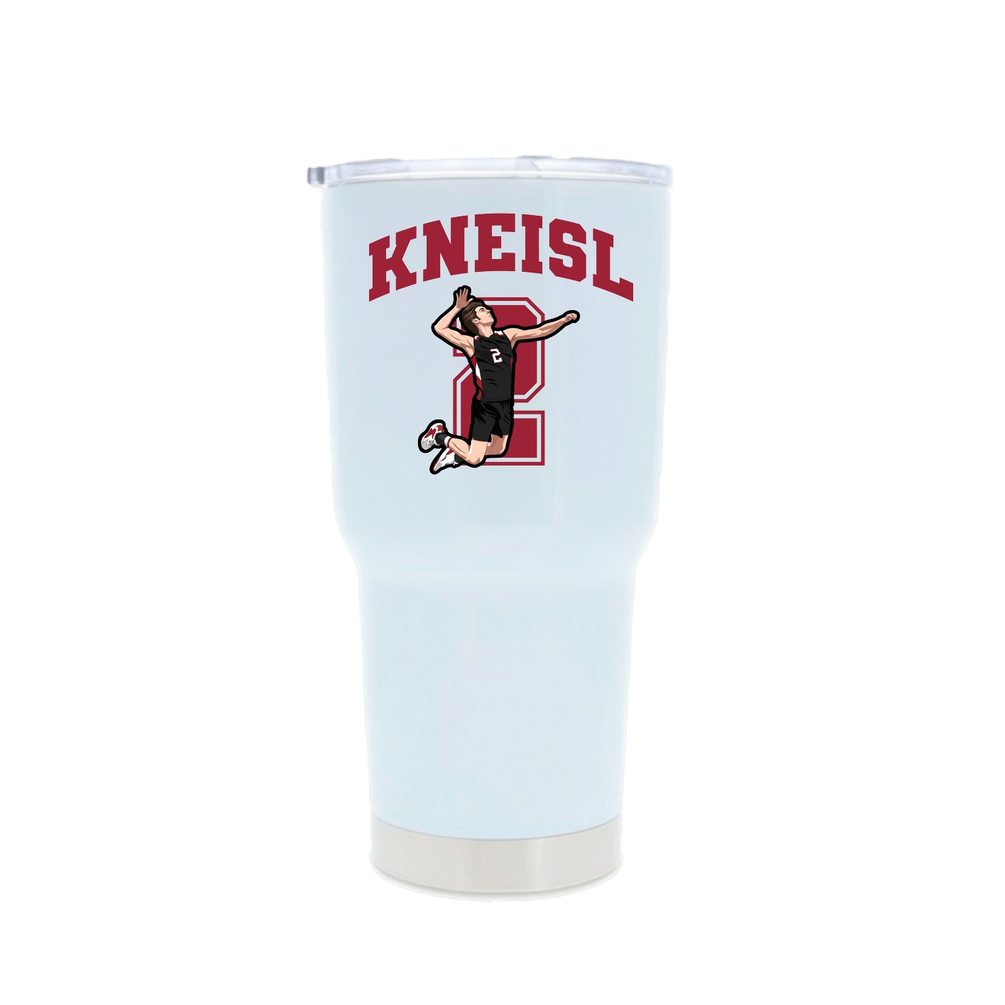 30oz Stainless Steel Tumbler — Number in White