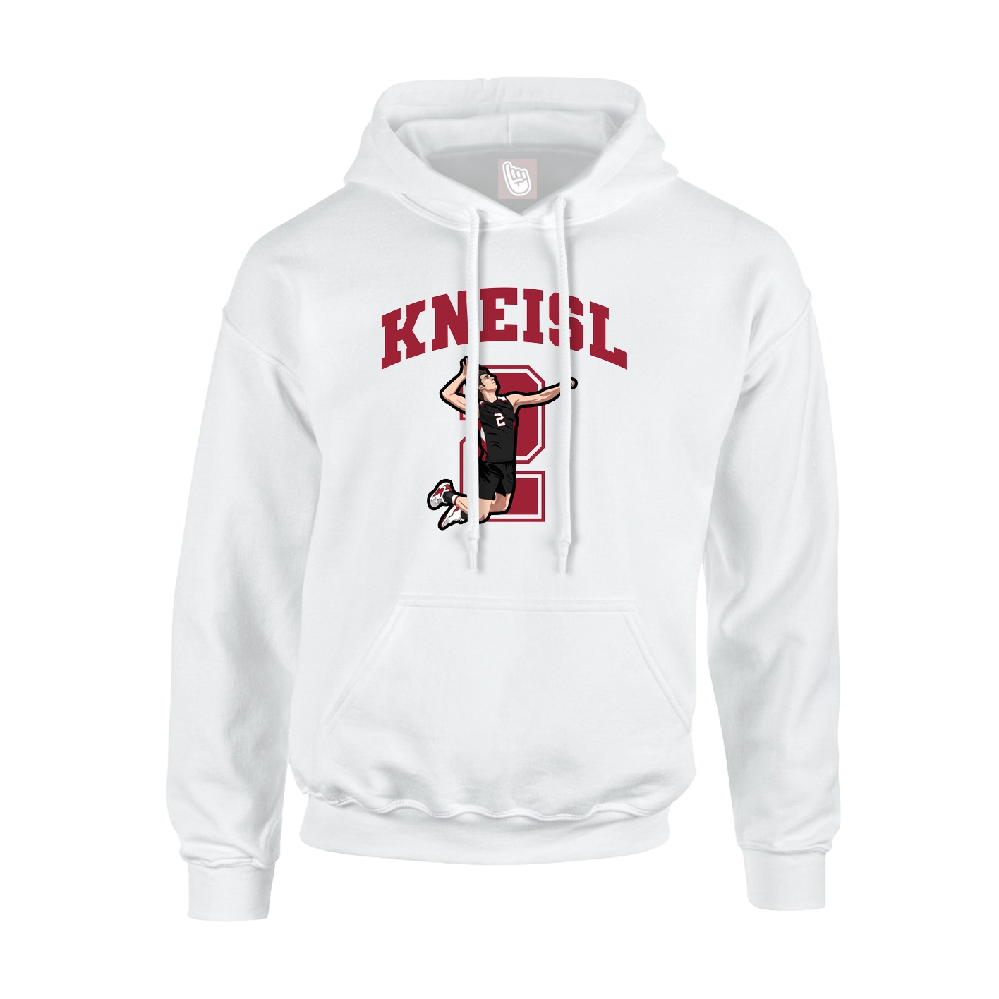 Hoodie — Number in White