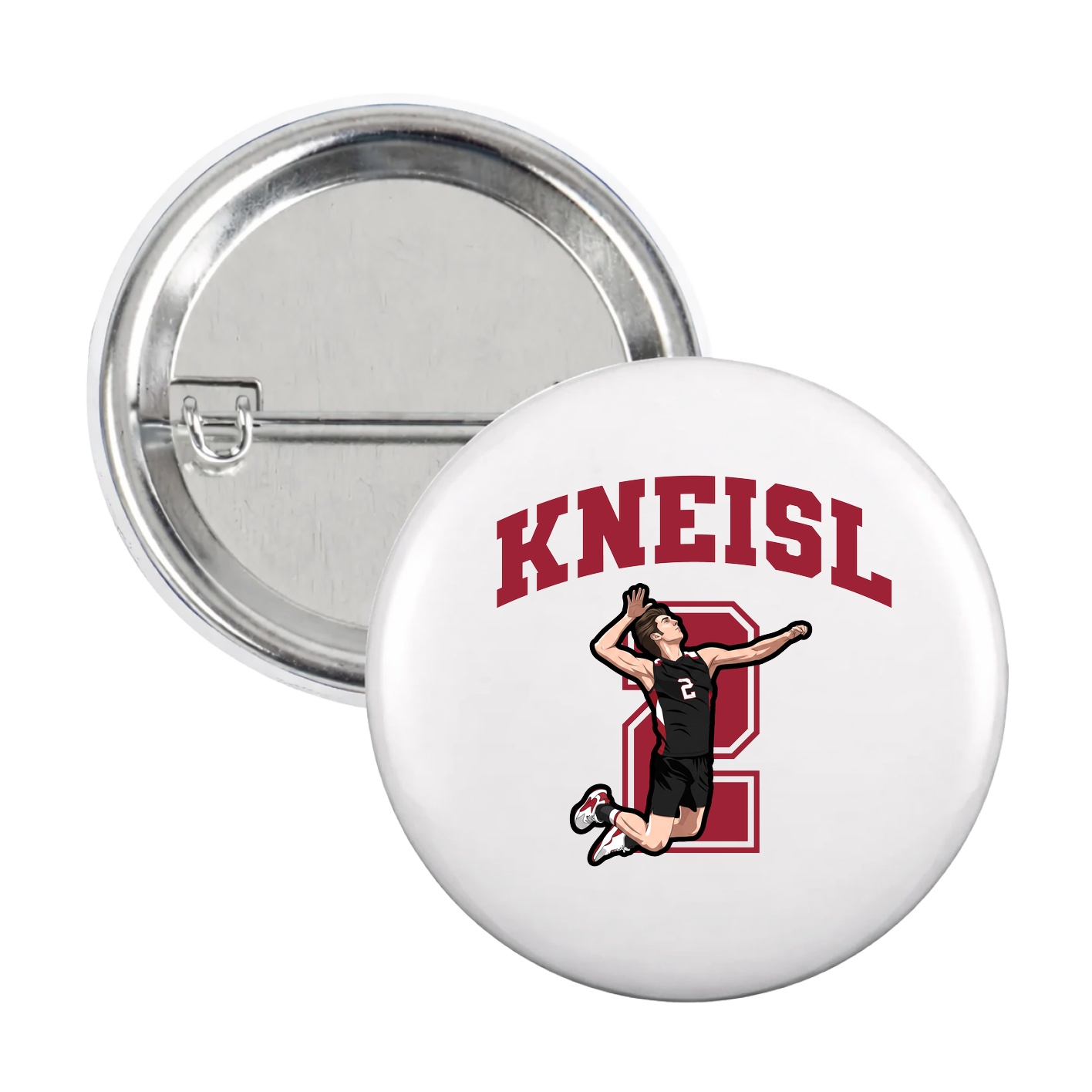 Game Day Button — Number in White