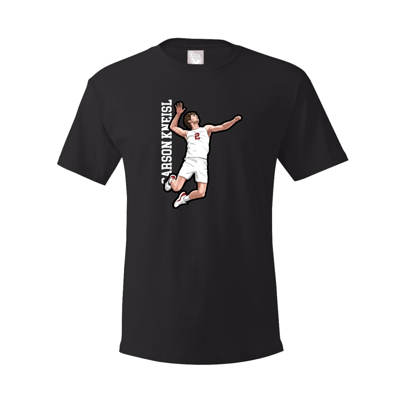 Youth Tee — Name Vertical in Black