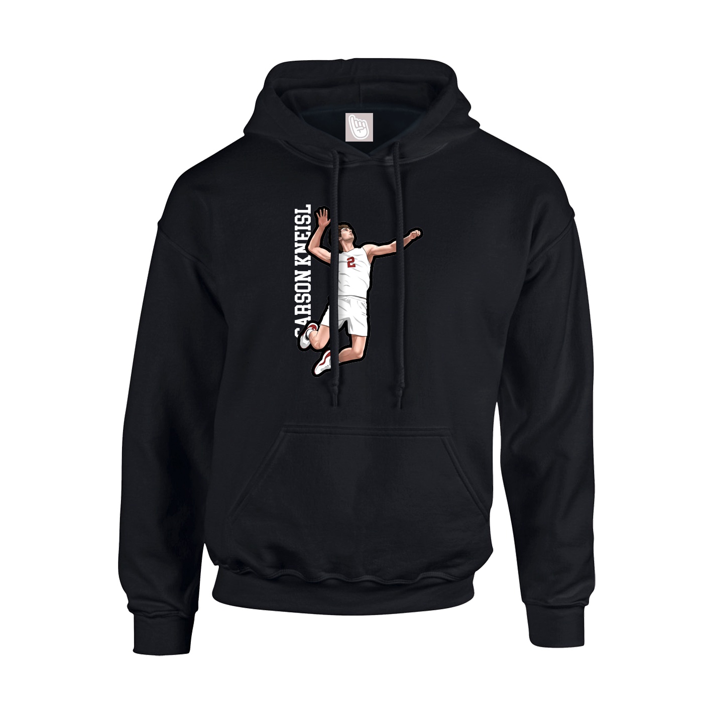 Youth Hoodie — Name Vertical in Black