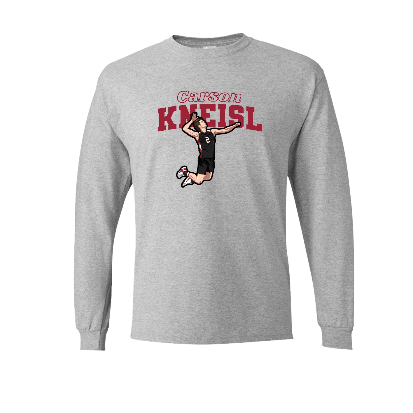 Long Sleeve Tee — Name Arch in Grey