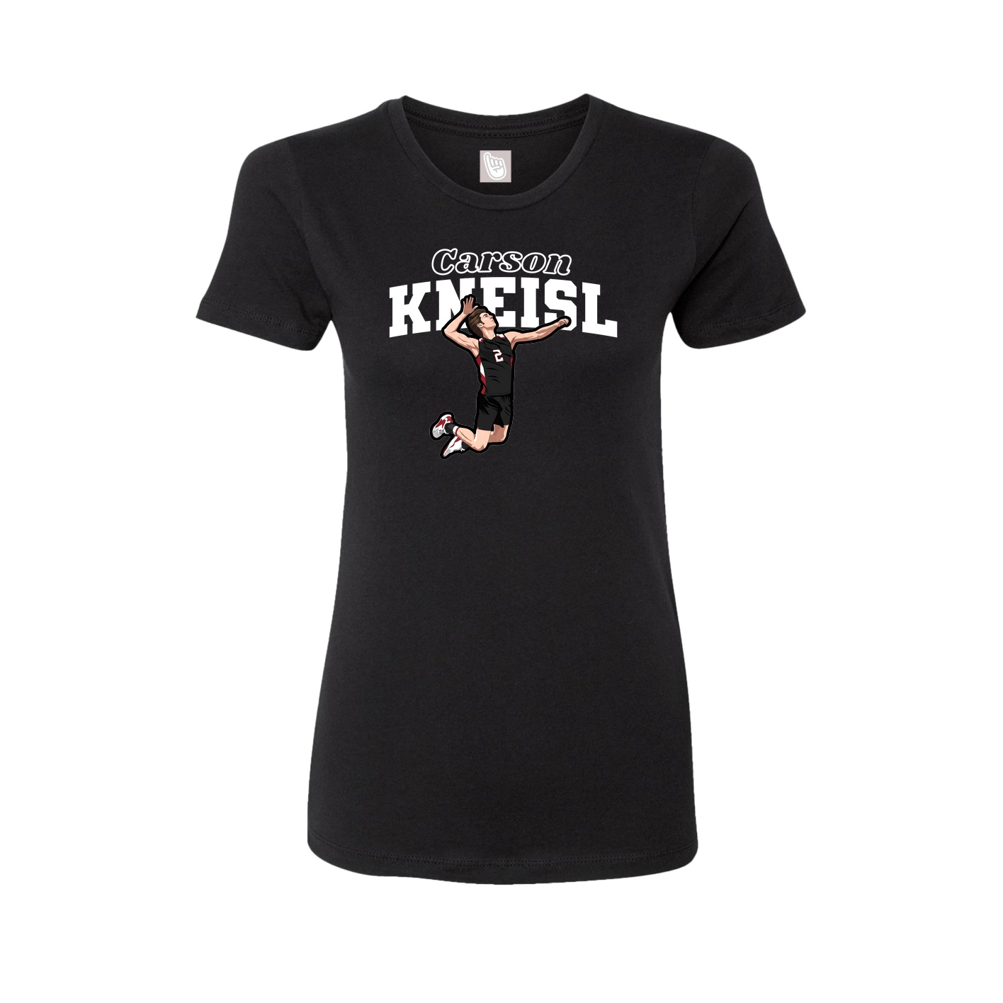 Fitted Women's Tee — Name Arch in Black