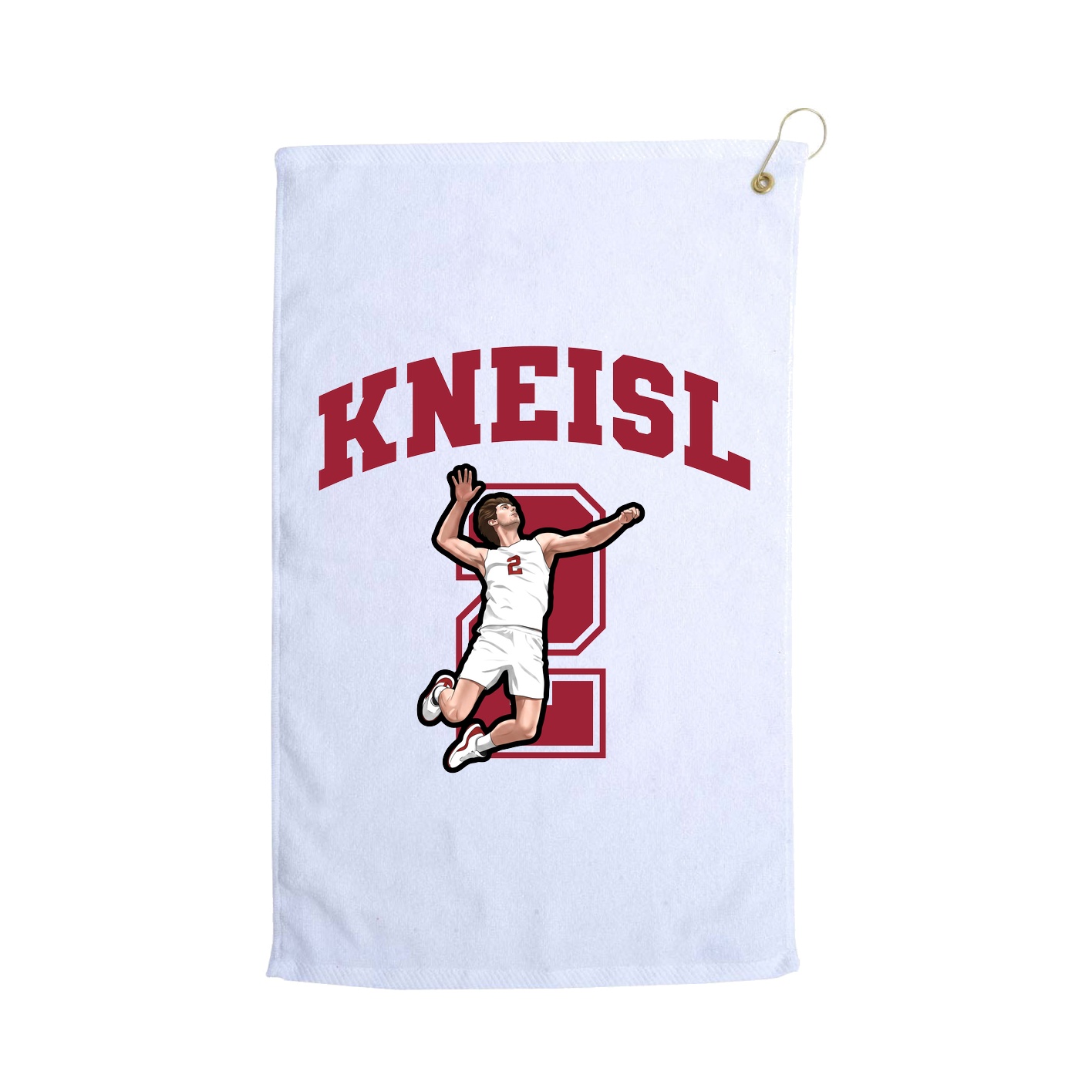 Golf Towel — Number in White