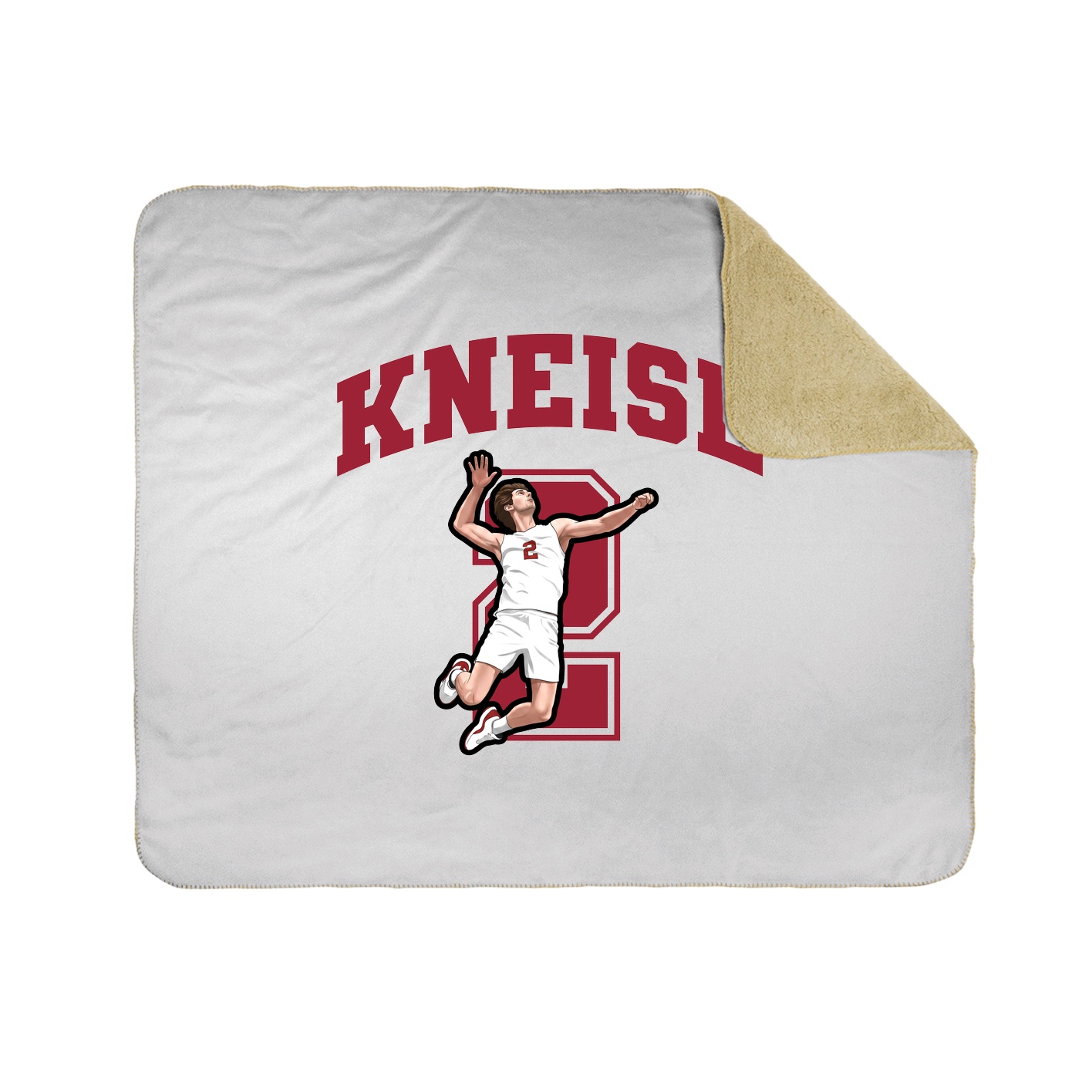 Throw Blanket — Number in White