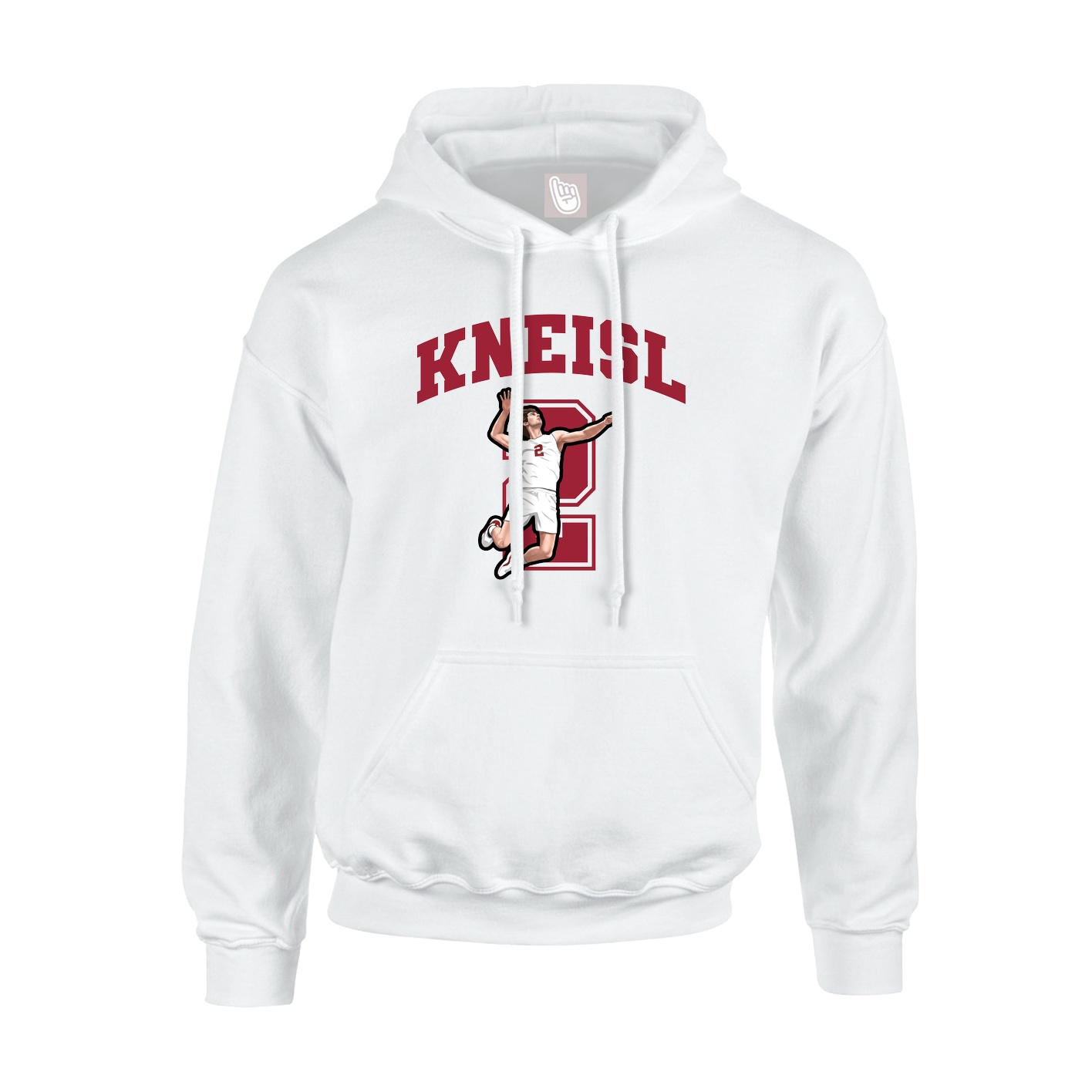 Youth Hoodie — Number in White