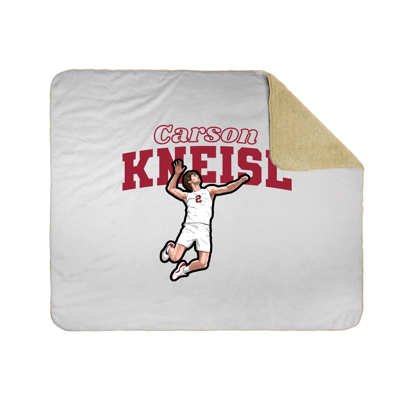 Throw Blanket — Name Arch in White