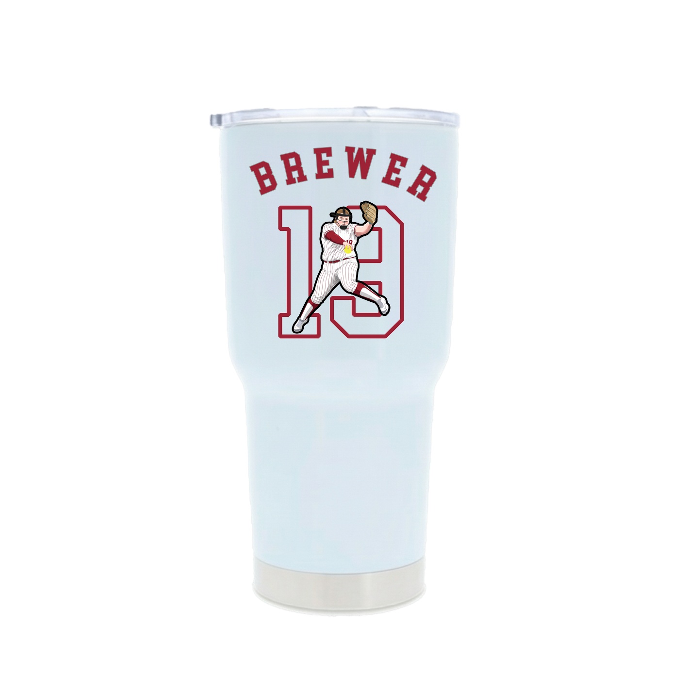 30oz Stainless Steel Tumbler — Shirsey Arch in White
