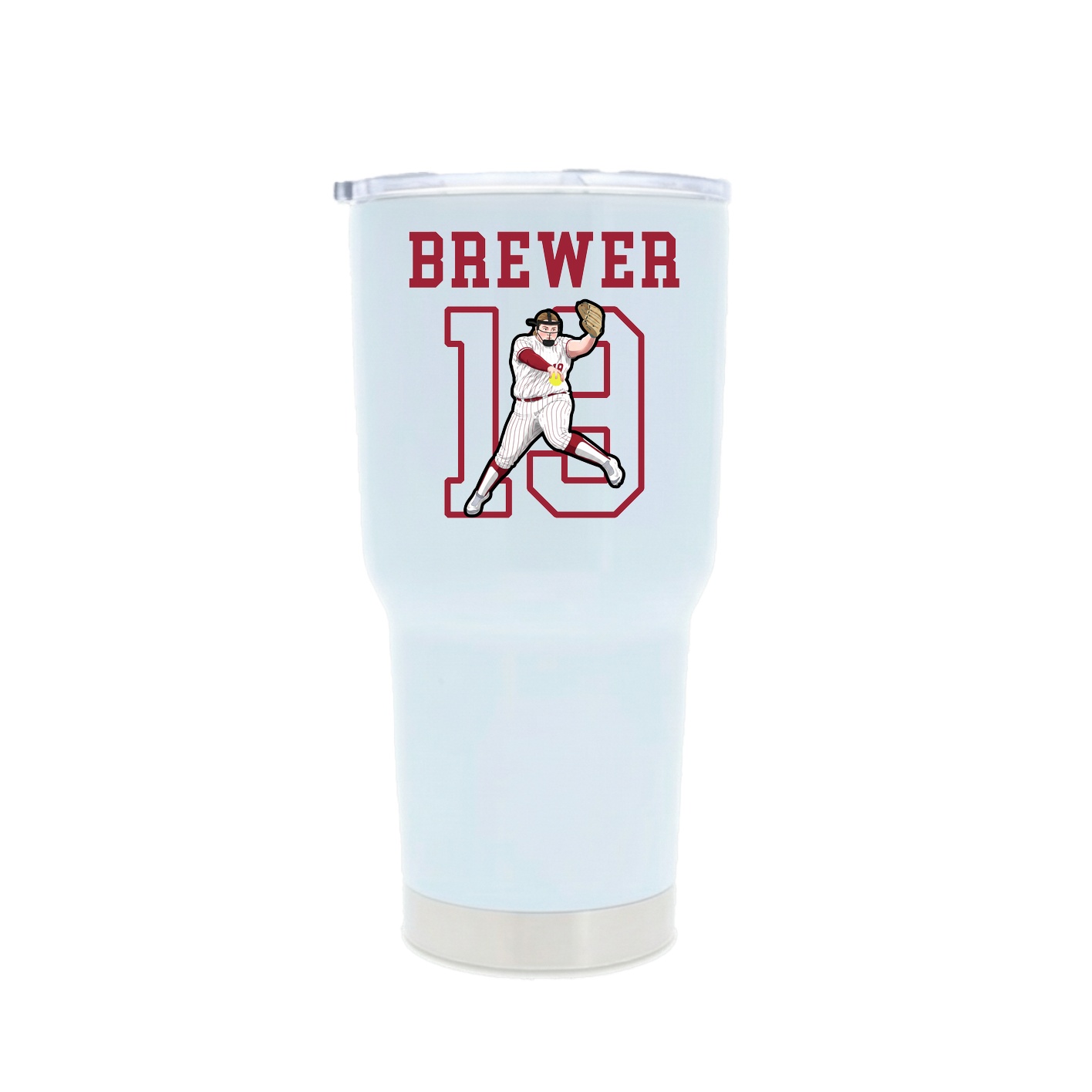 30oz Stainless Steel Tumbler — Shirsey in White