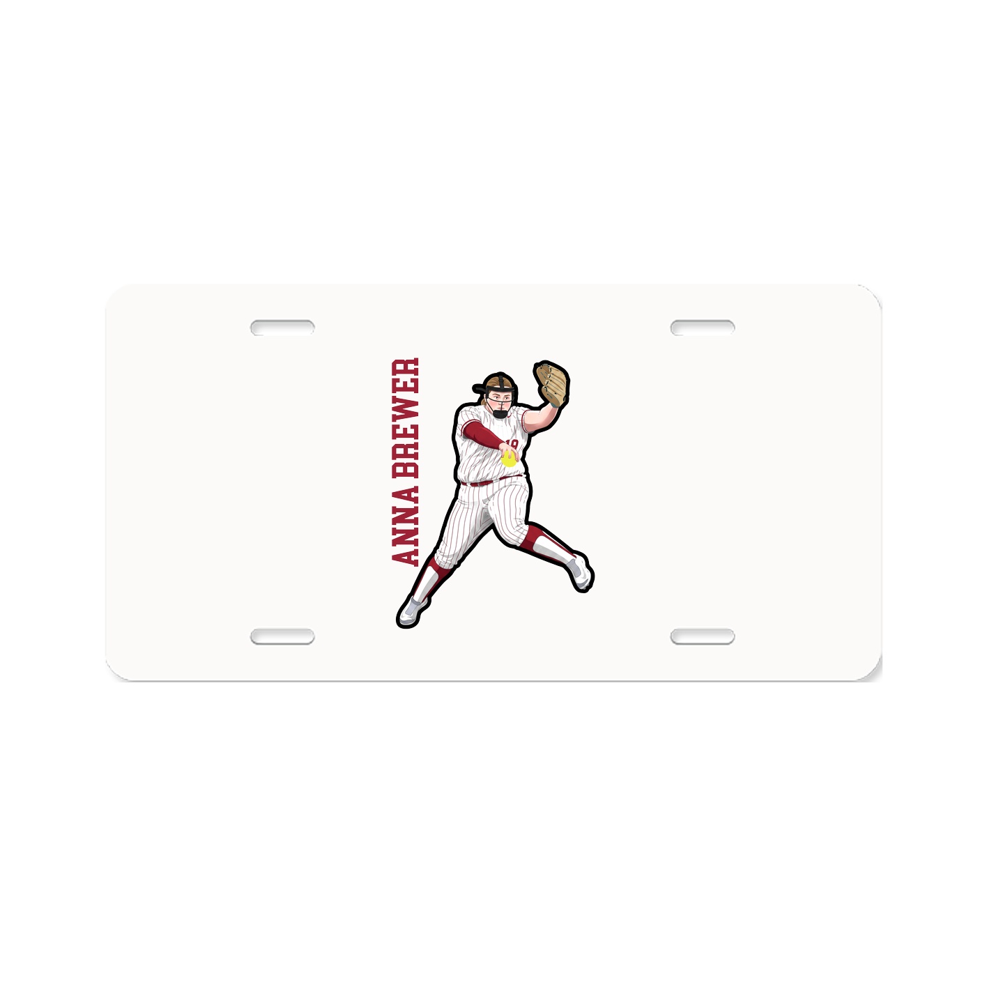 License Plate — Name Vertical in Classic