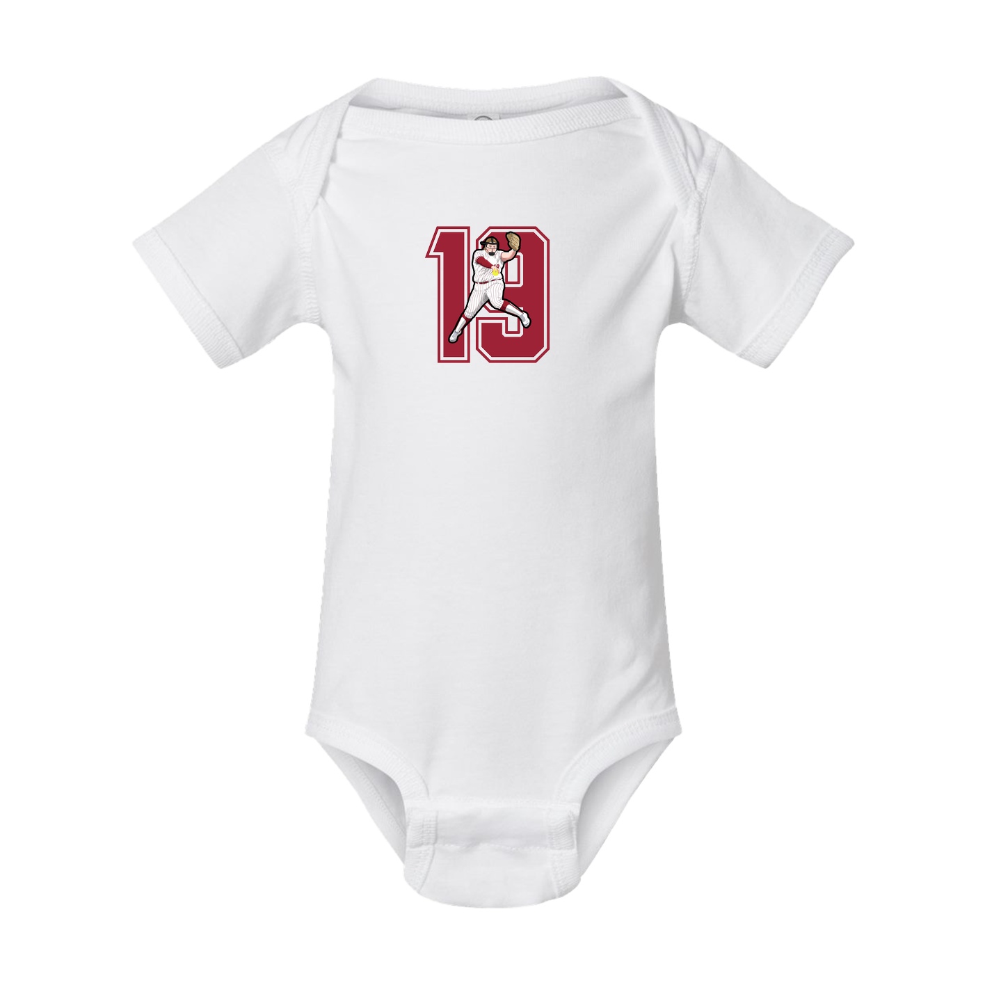 Baby Onesie — Number in White