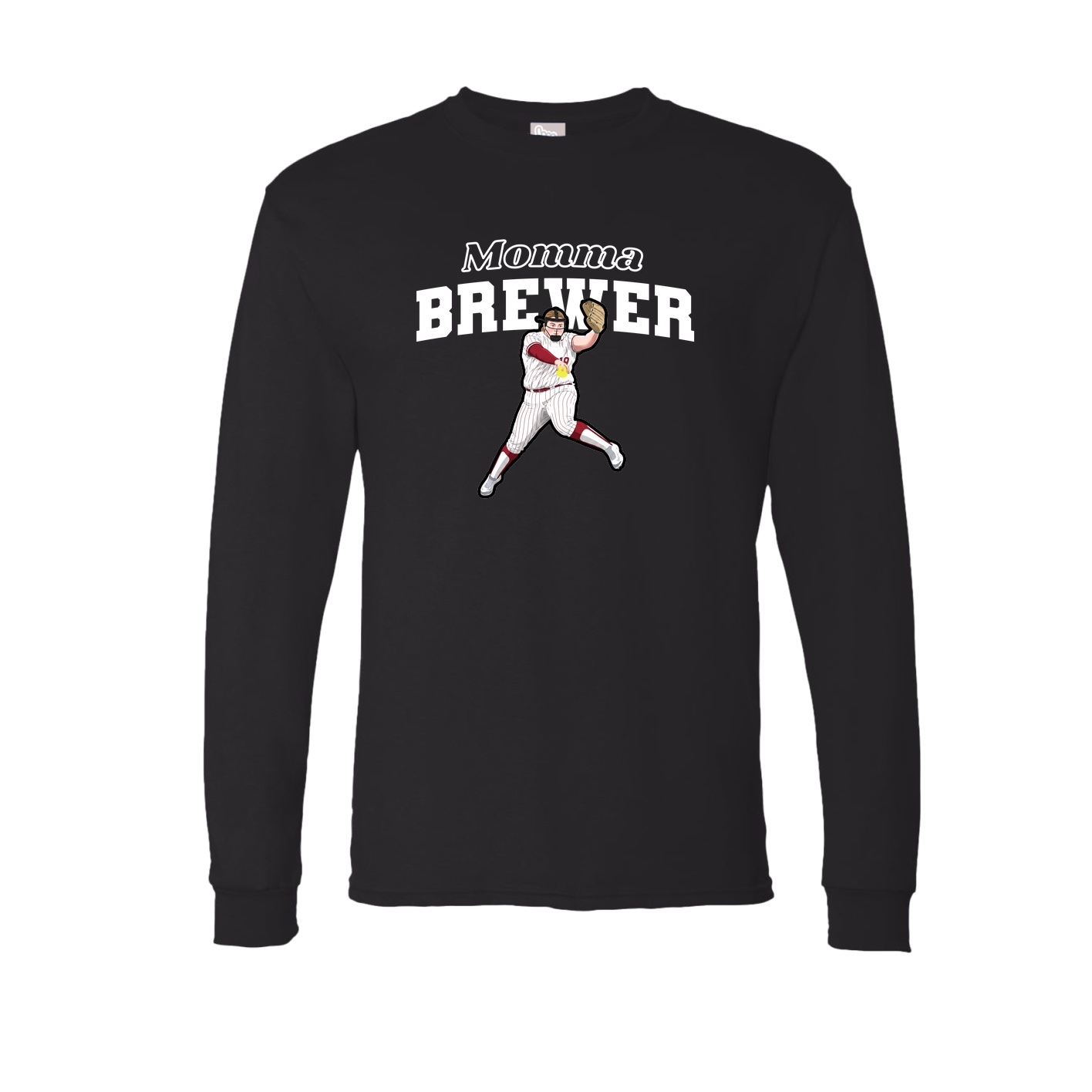 Long Sleeve Tee — Mothers Day Block in Black