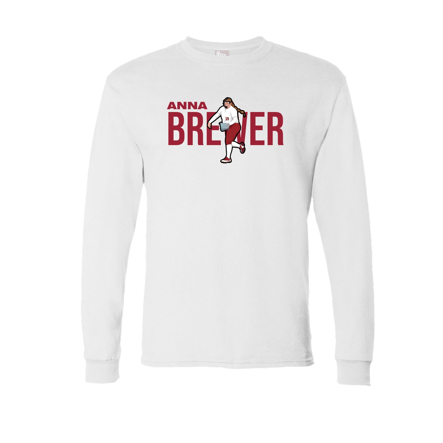 Long Sleeve Tee — Player Name in White