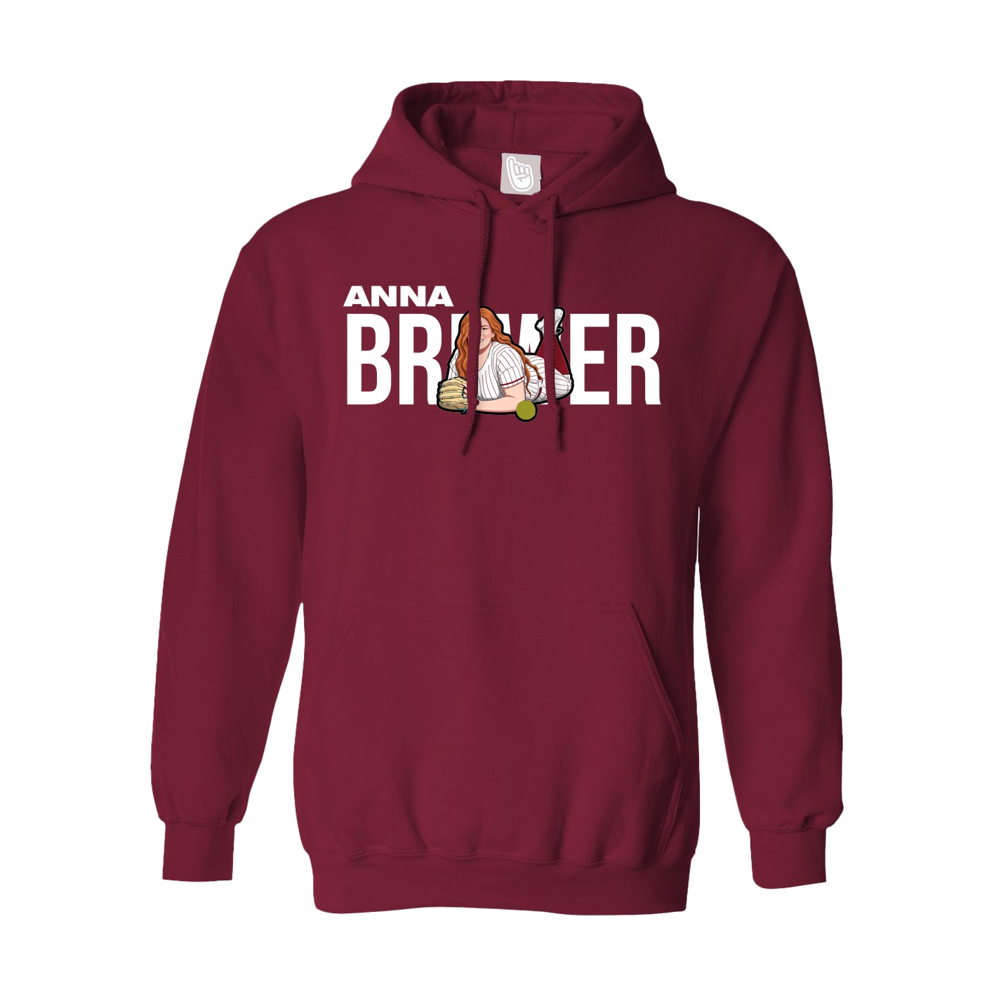 Hoodie — Player Name in Cardinal