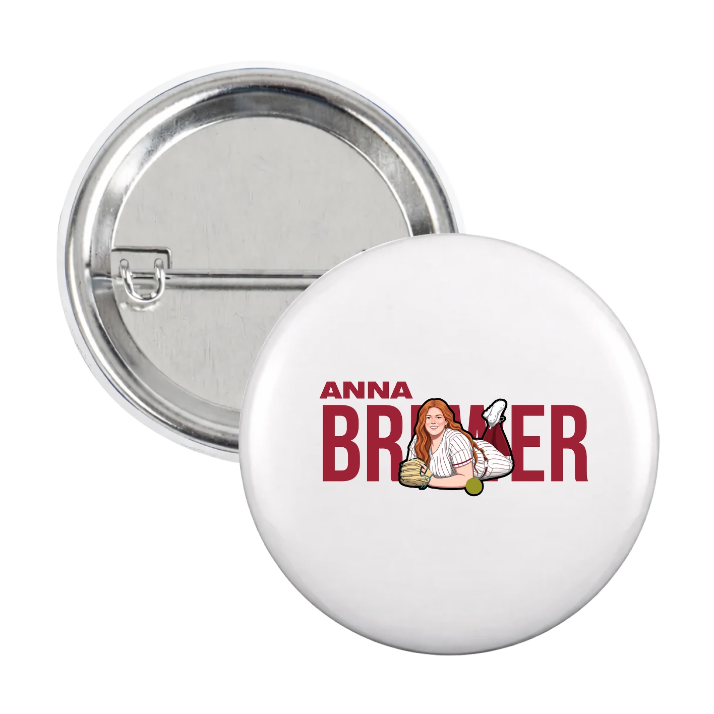 Game Day Button — Player Name in White