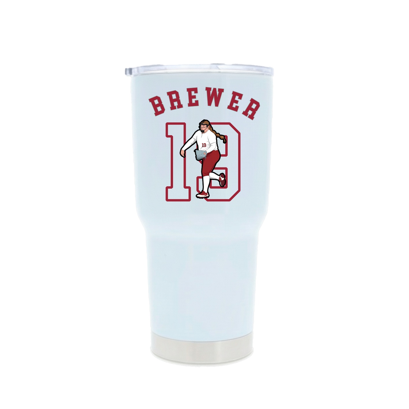 30oz Stainless Steel Tumbler — Shirsey Arch in White