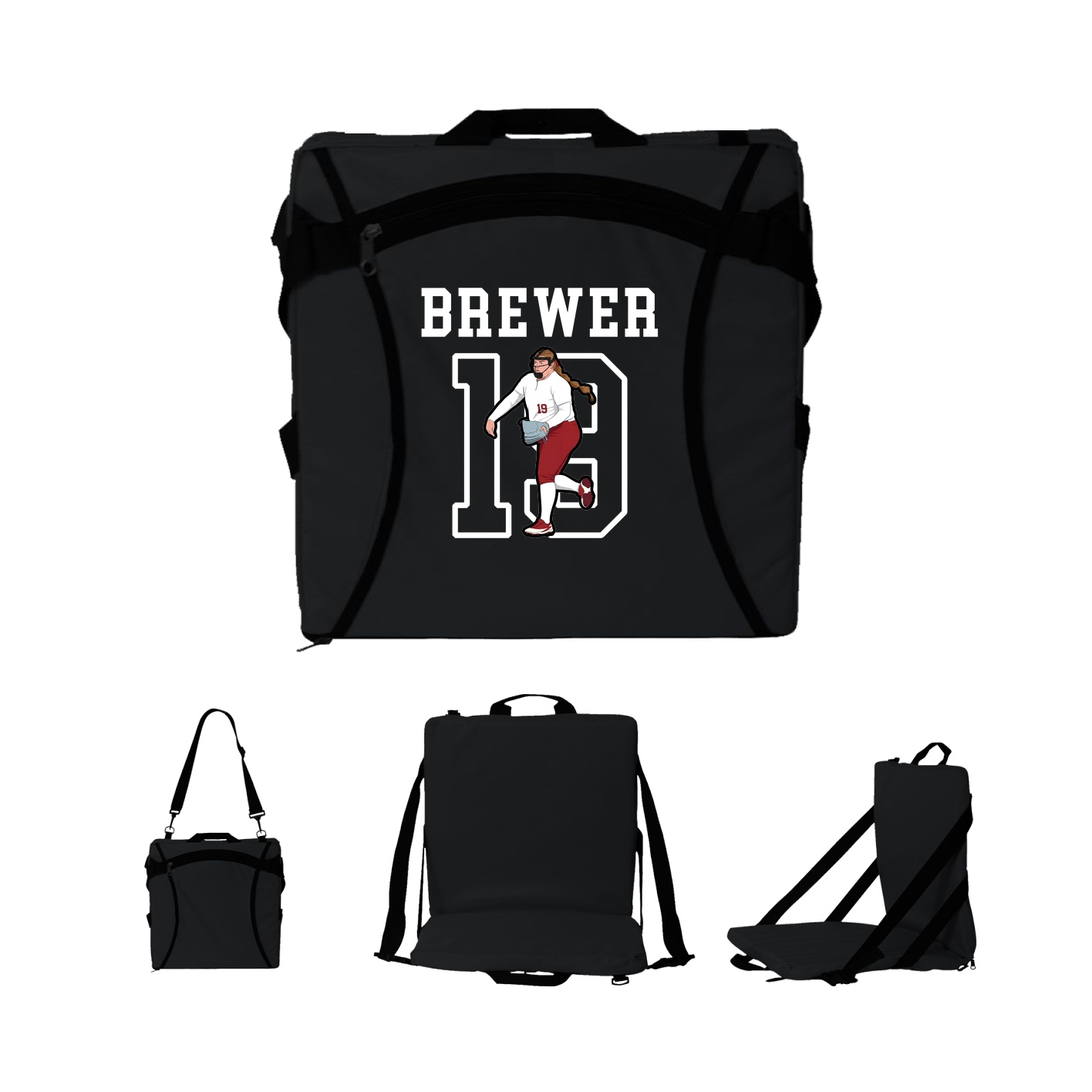 Folding Stadium Seat — Shirsey in Black