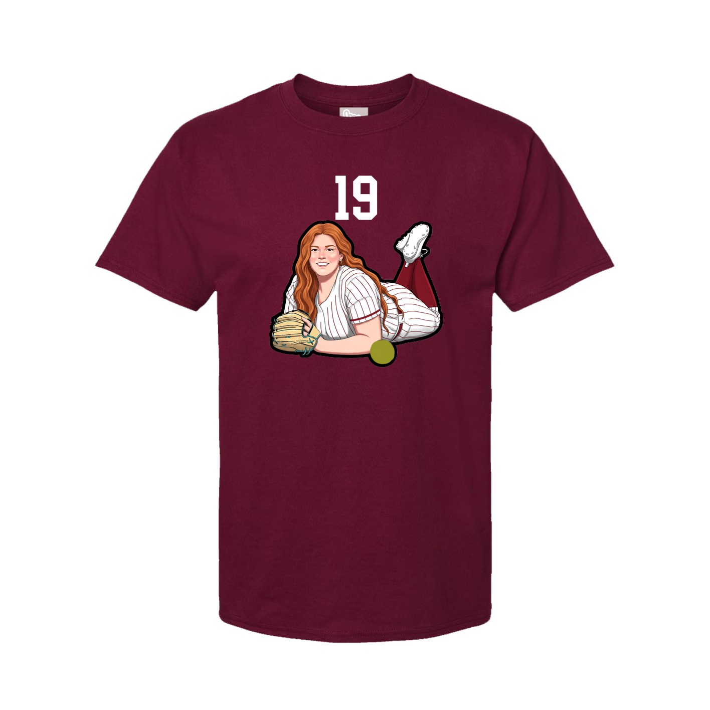 Tee — Number Top in Cardinal