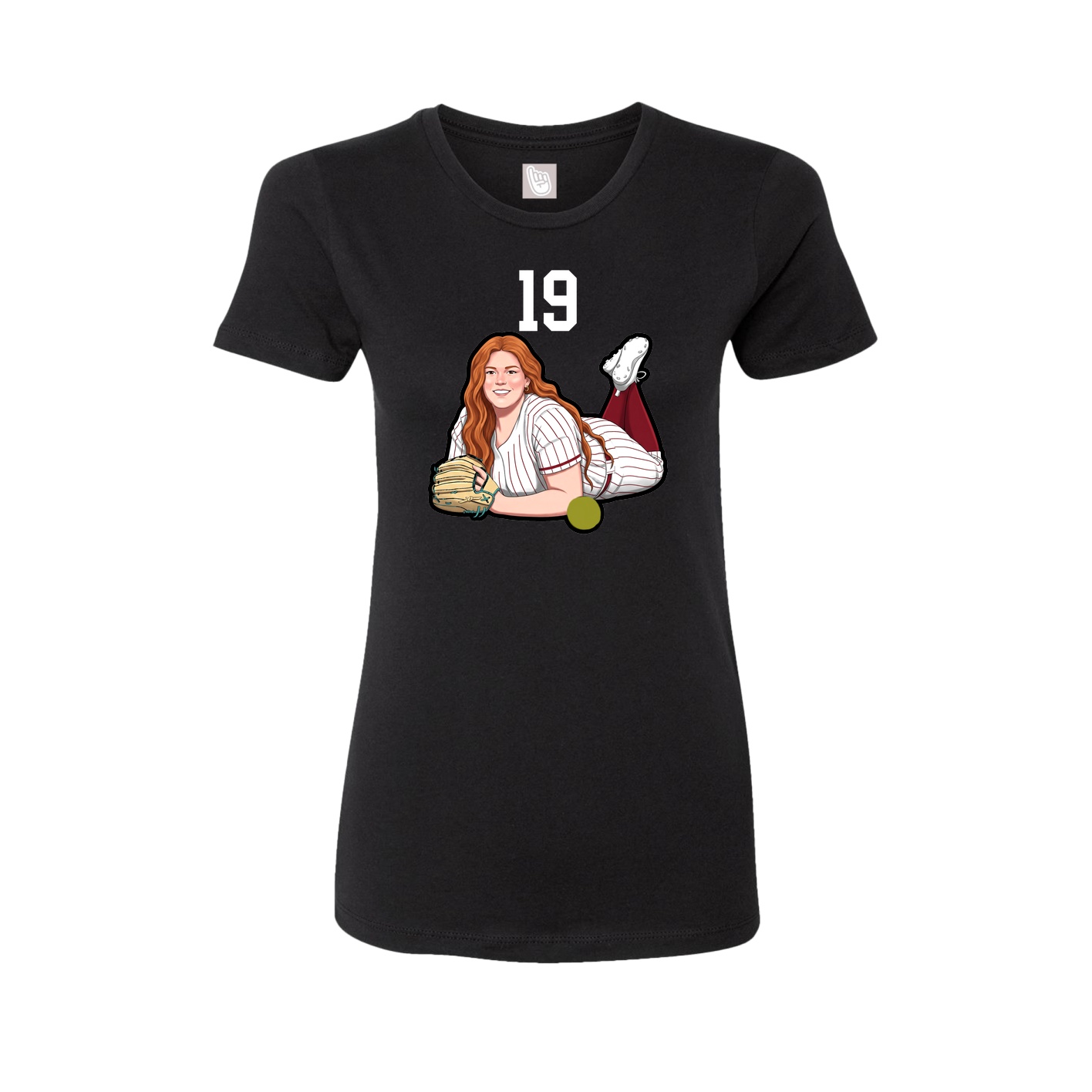 Womens Tee — Number Top in Black