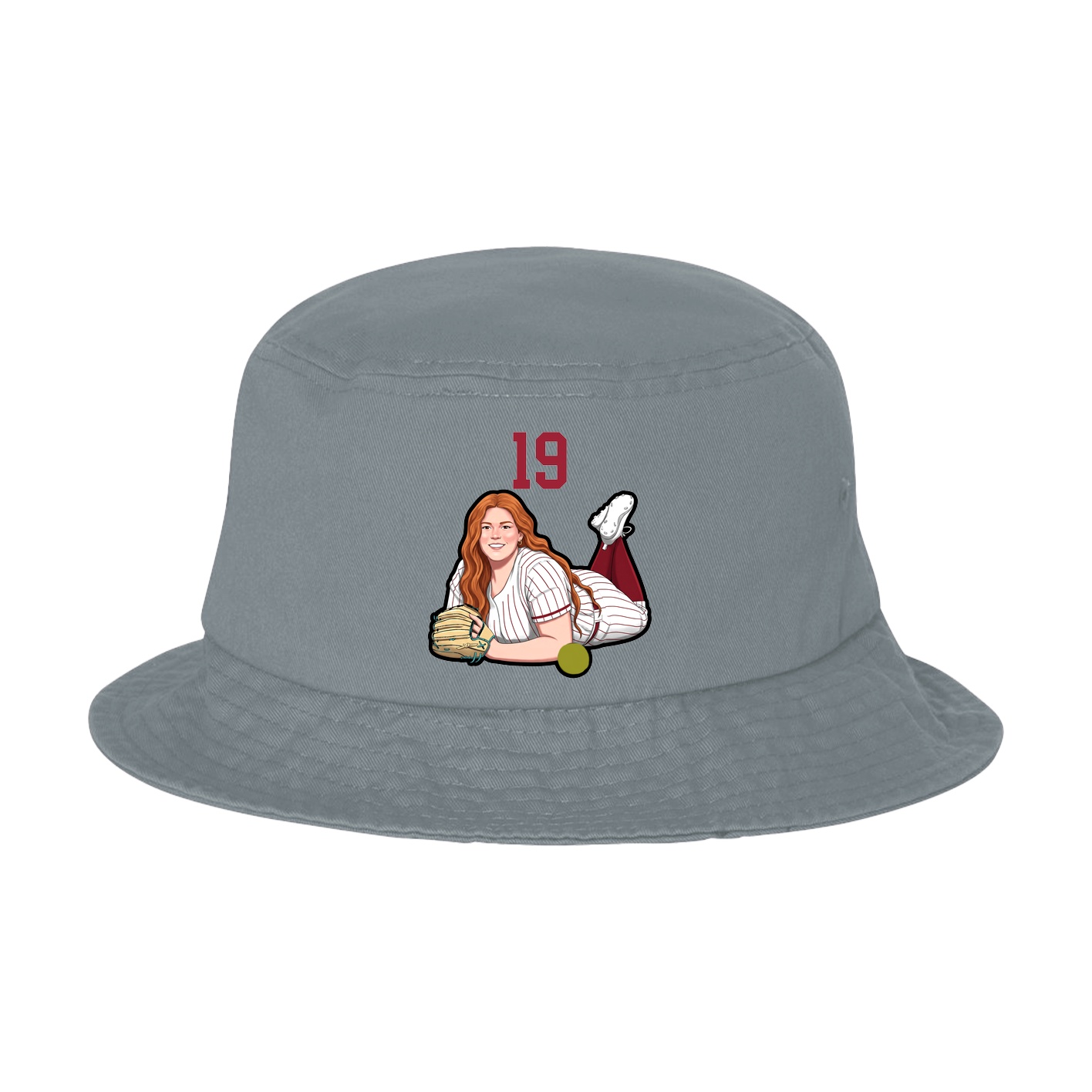 Bucket Cap — Number Top in Grey