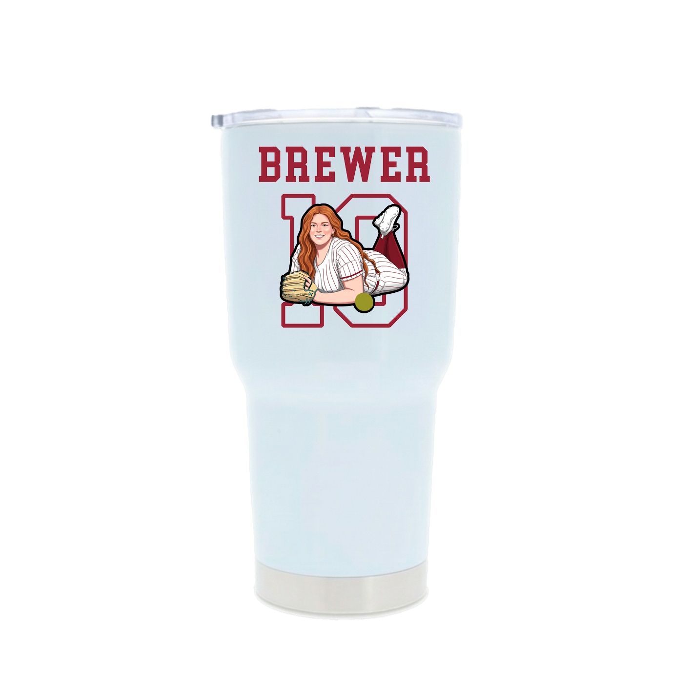 30oz Stainless Steel Tumbler — Shirsey in White