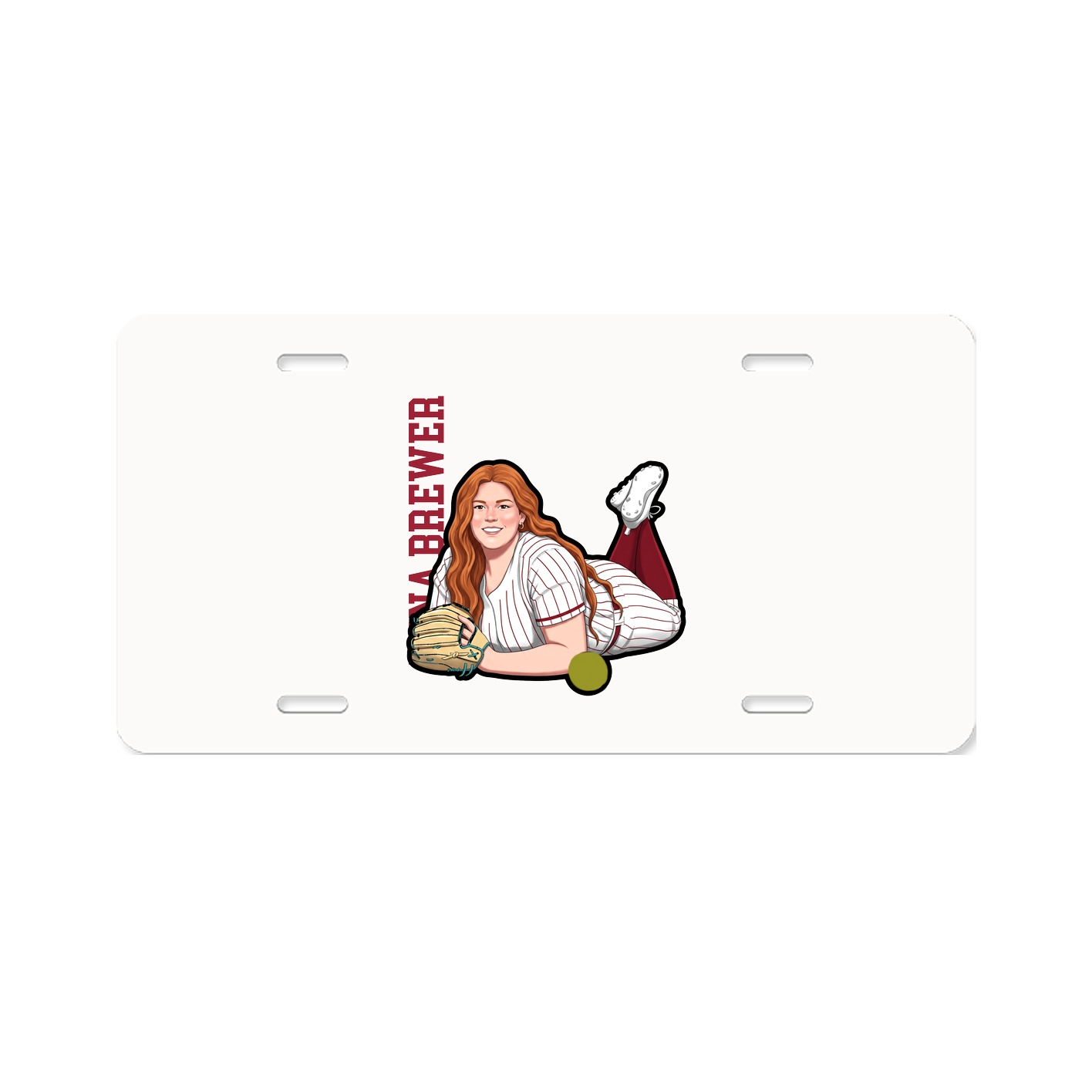 License Plate — Name Vertical in Classic
