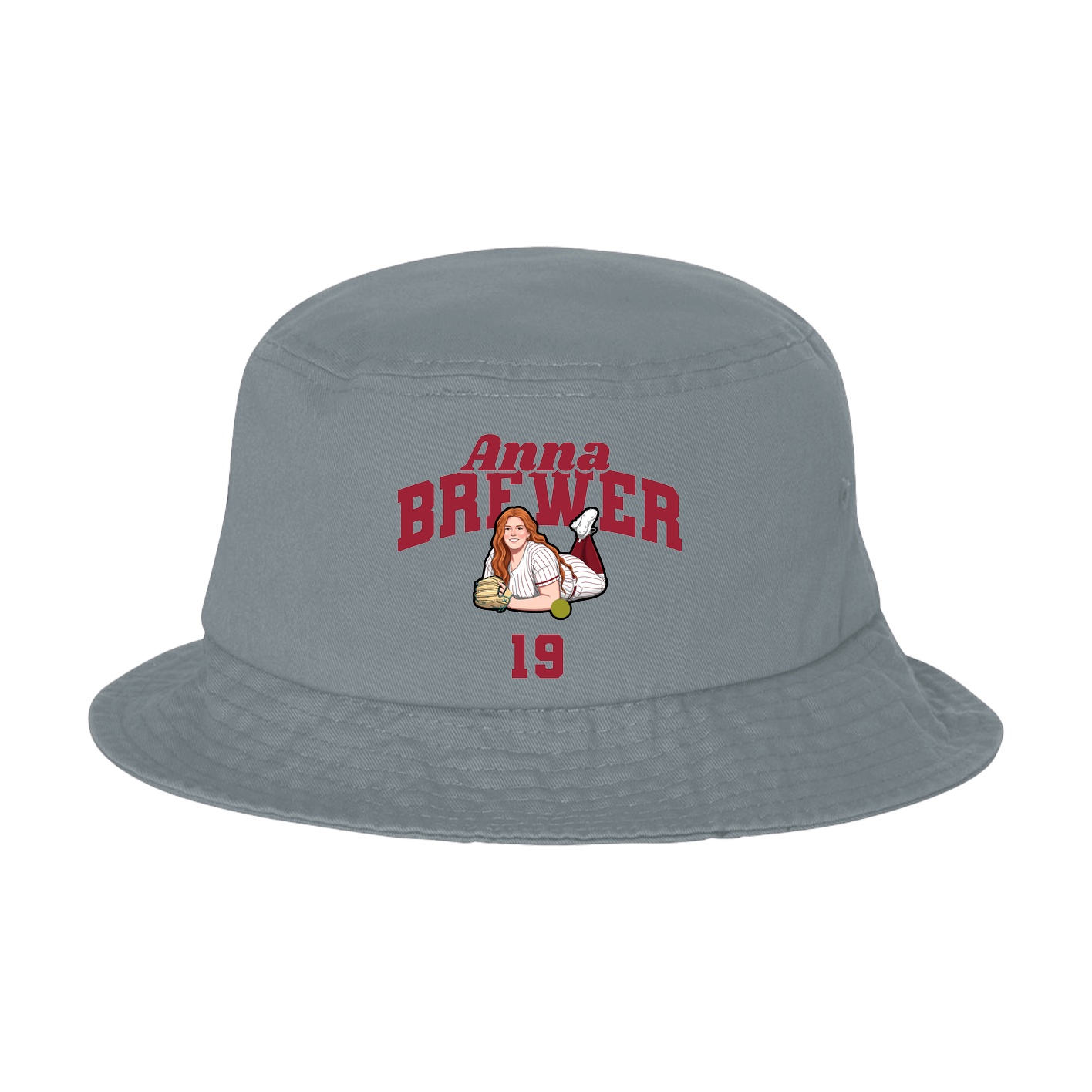 Bucket Cap — Signature Arch in Grey