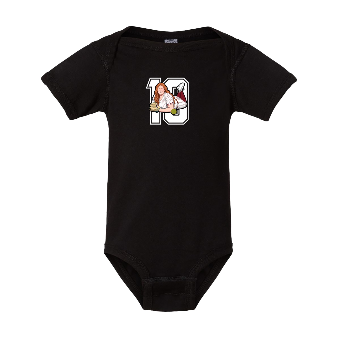 Baby Onesie — Number in Black