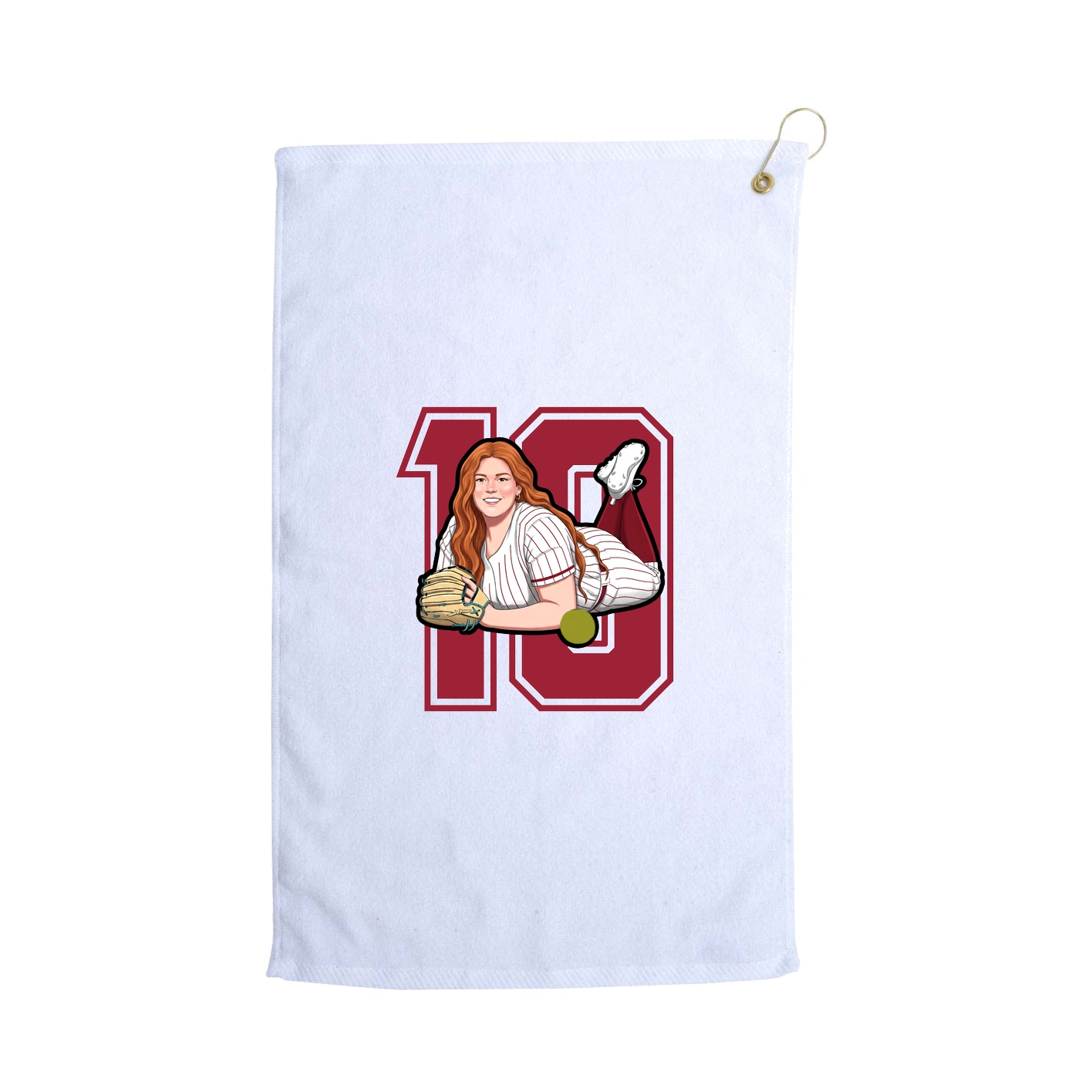 Golf Towel — Number in White