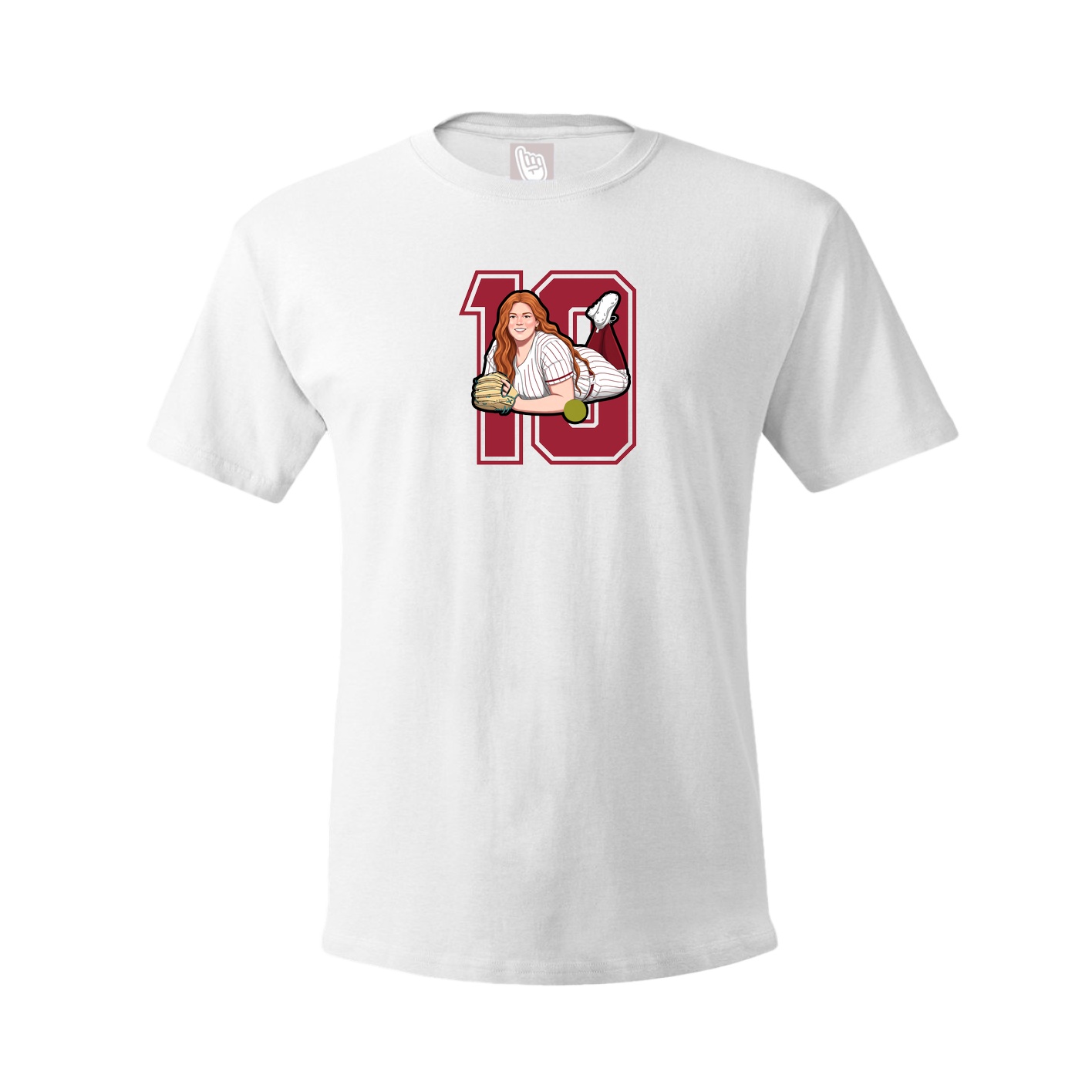 Youth Tee — Number in White