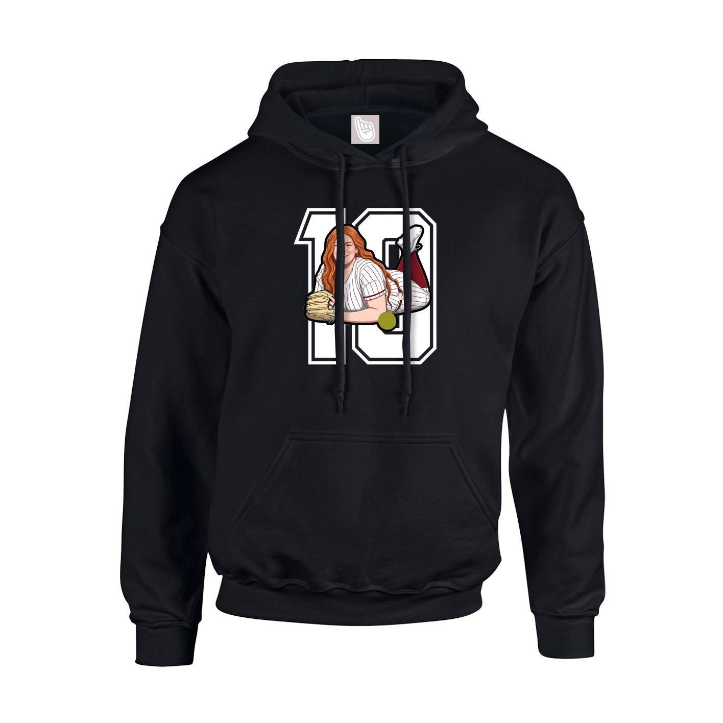 Hoodie — Number in Black