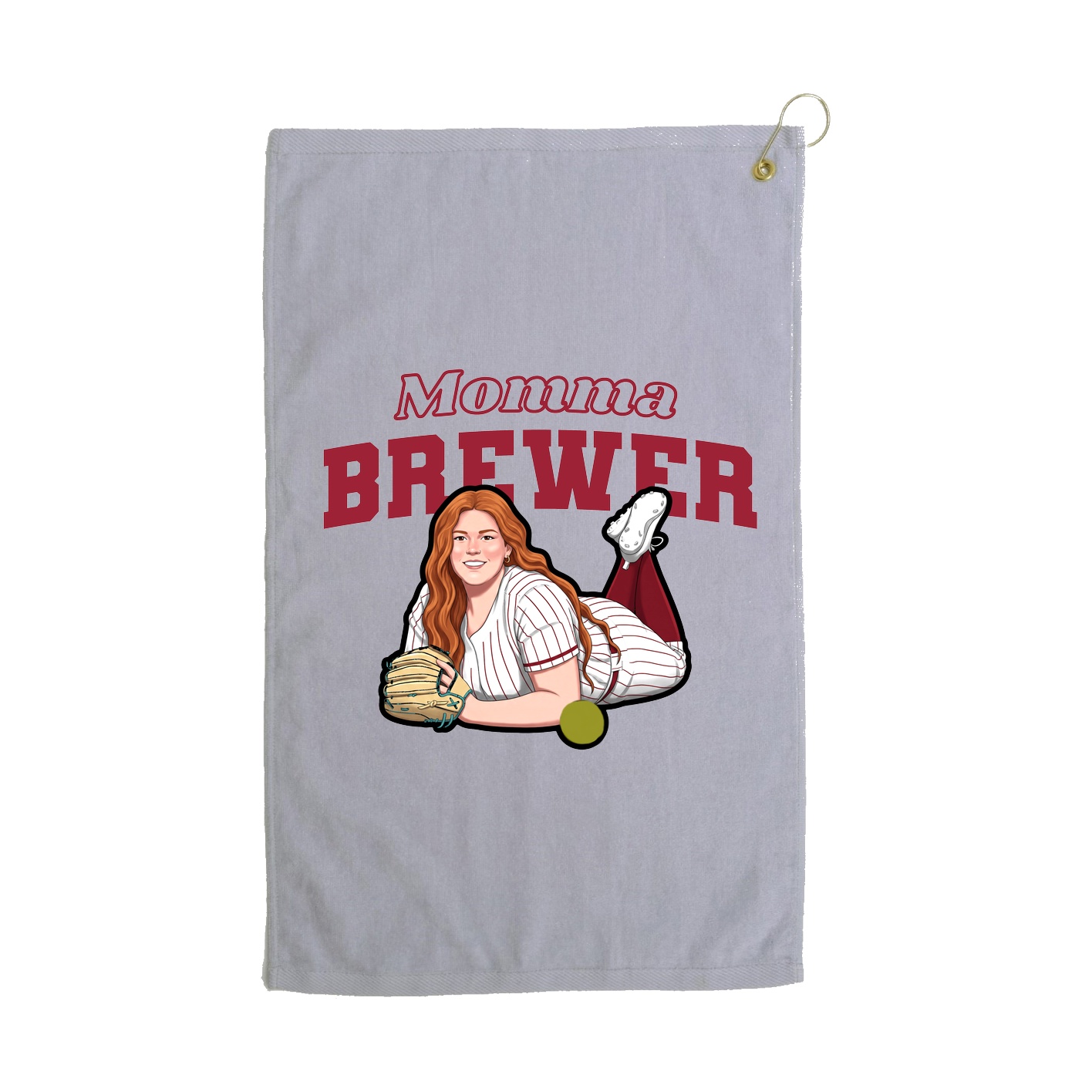 Golf Towel — Mothers Day Block in Grey